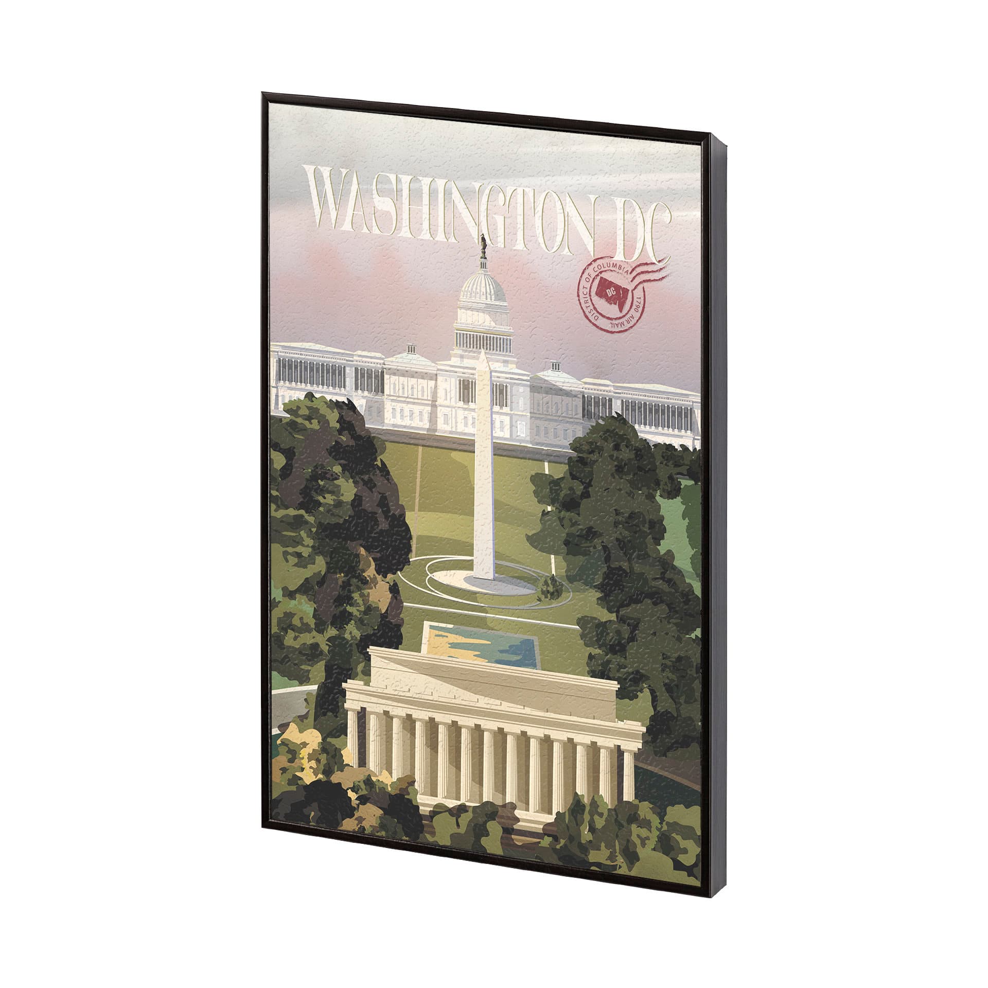 Washington DC Go USA (SM) by Mercana Studio a Hand Embellished Decograph Framed Art Print — product photograph