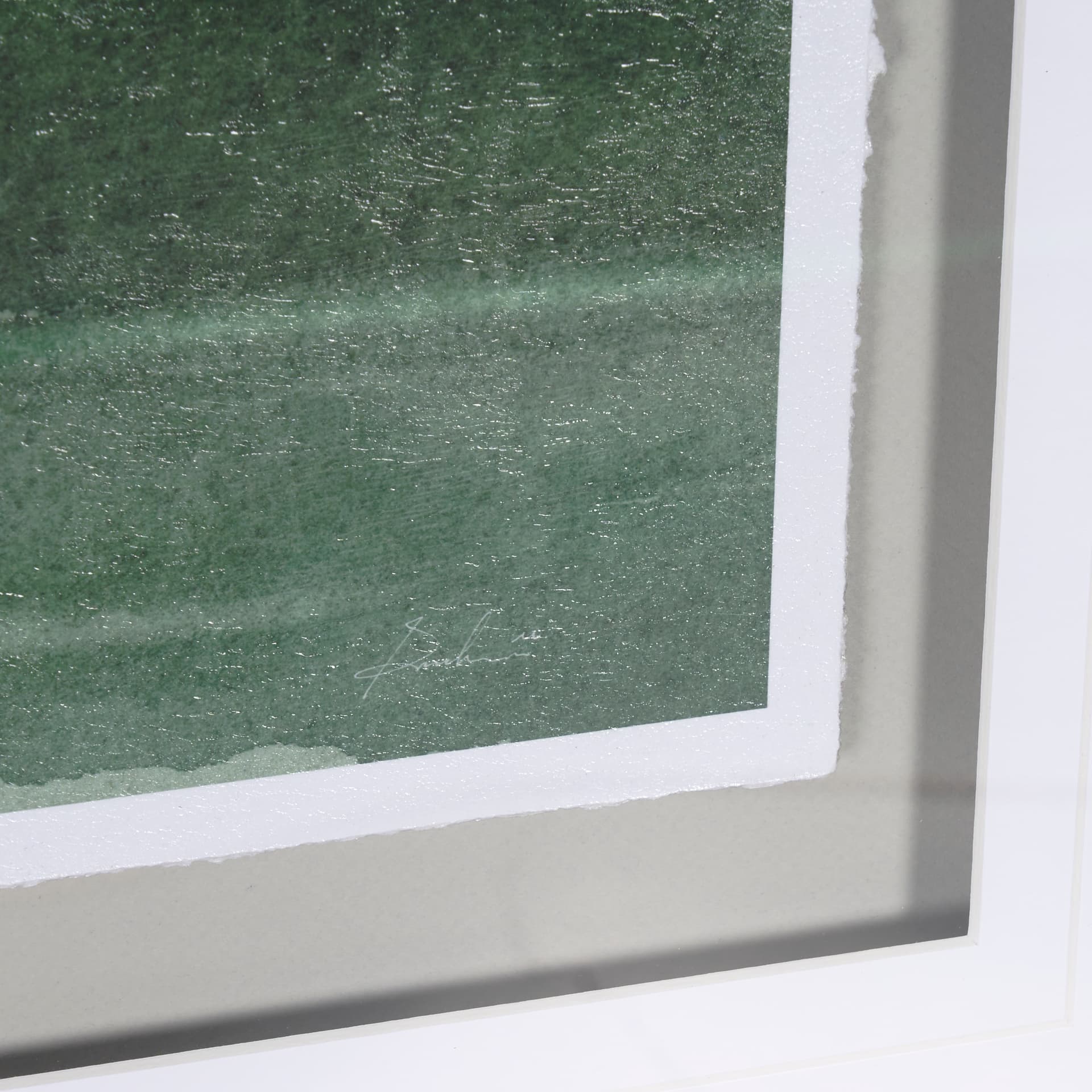 Watercolor Sketch II by Mercana Studio Hand Embellished Textured Framed Art Print Matted under Glass — product photograph