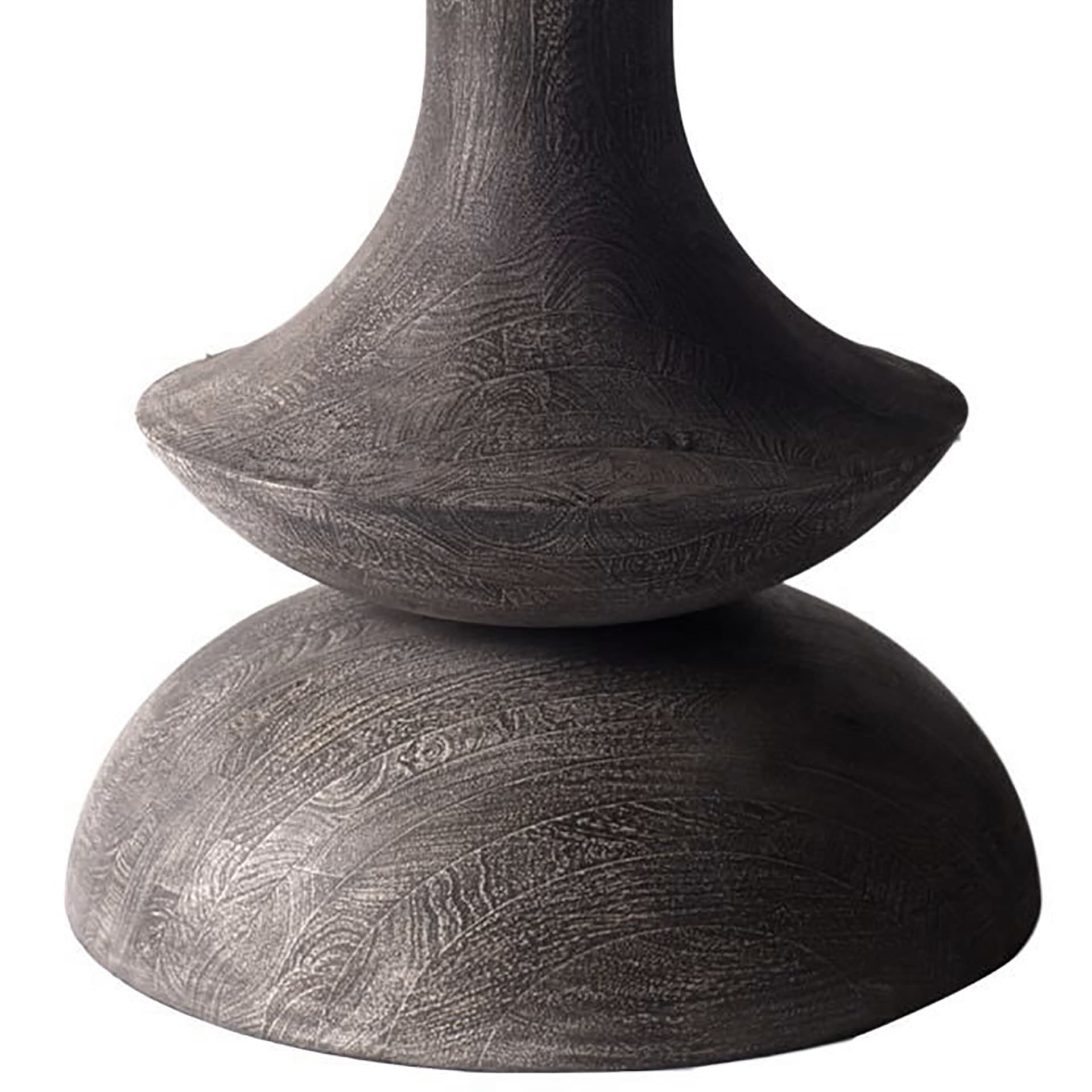 Crossman 60" Round Pedestal Dining Table | Modern | Glass & Dark Brown/Gray Wood | Seats 6 — product photograph