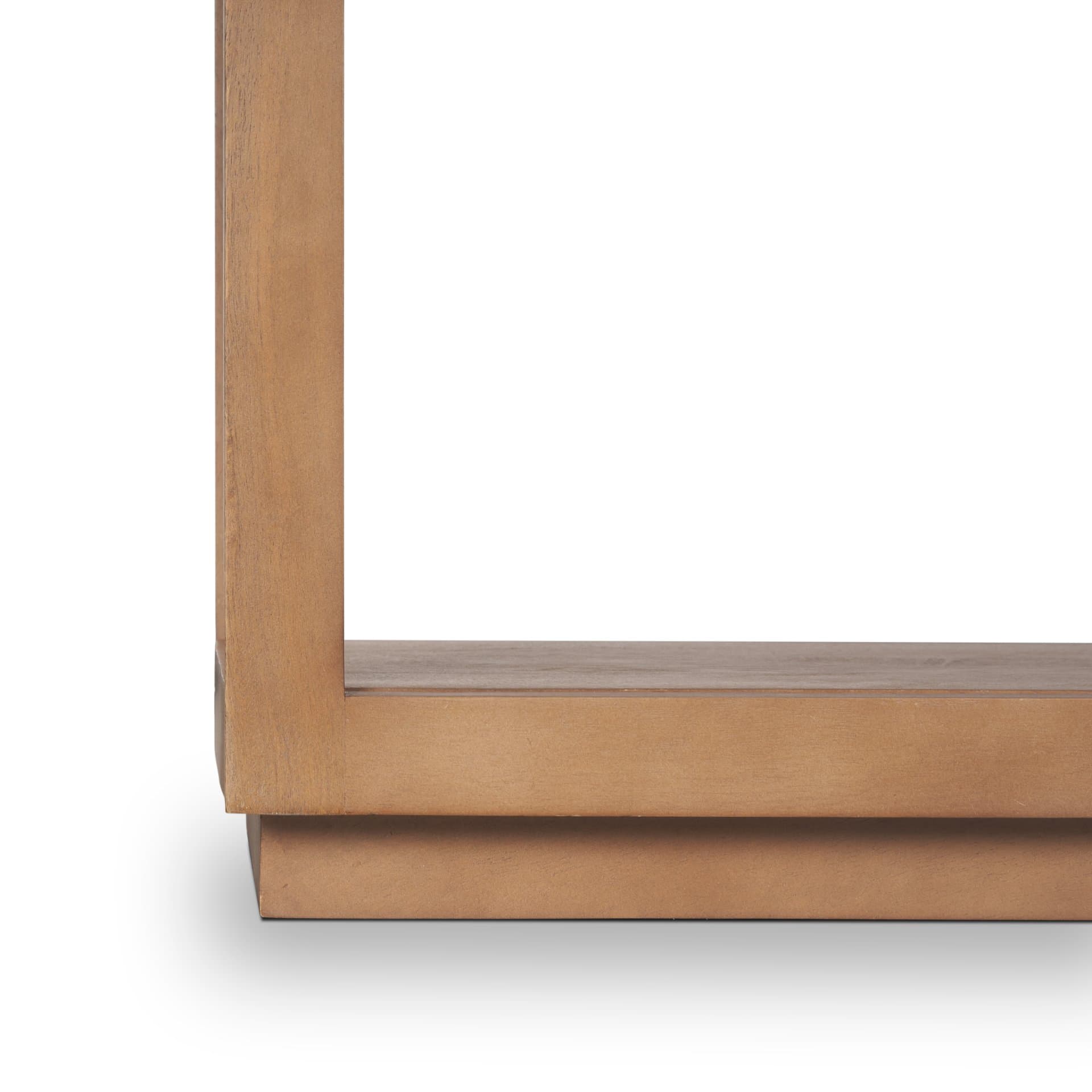 Bela 54" Arched Console Table Medium Brown Wood — product photograph