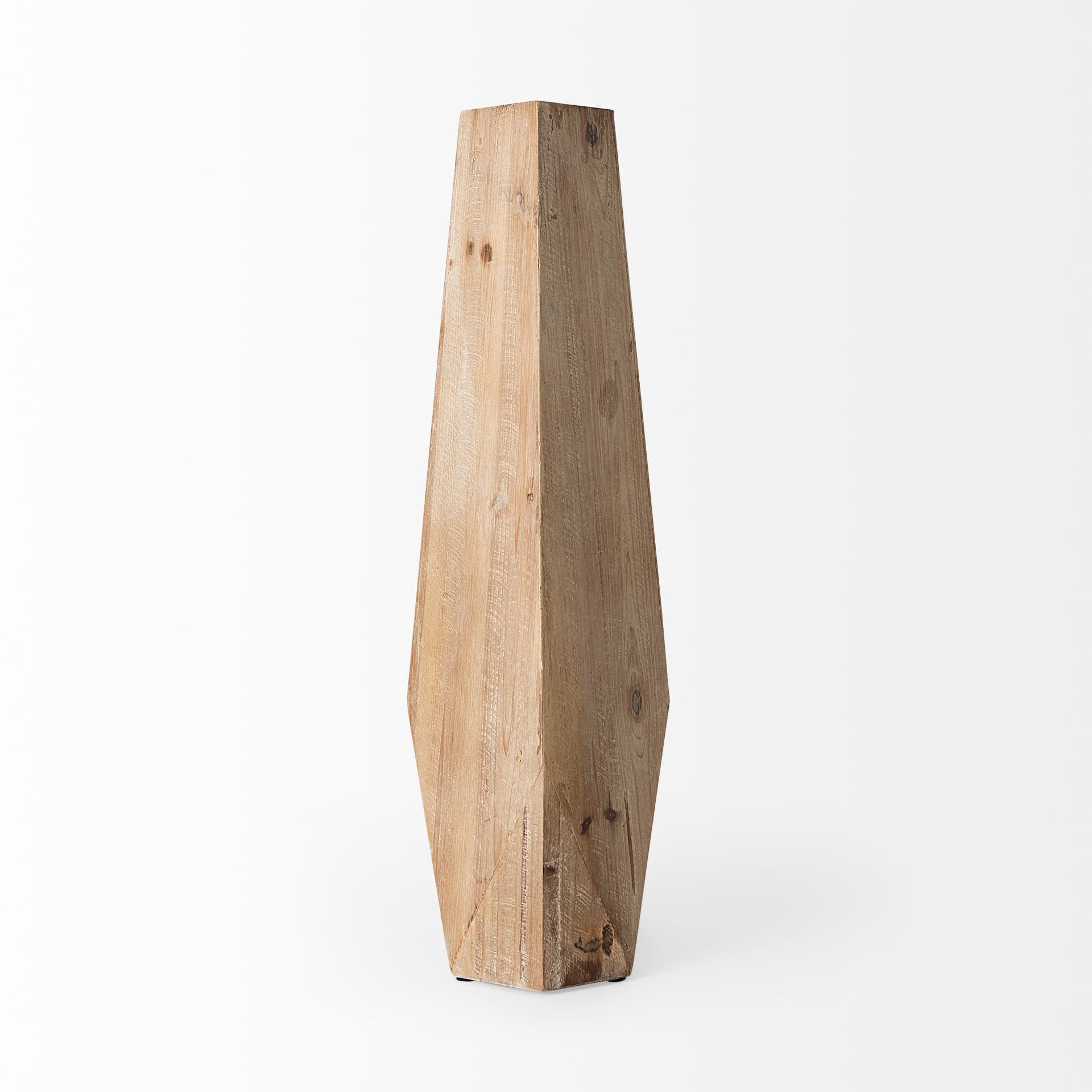 Allen I Large Natural Wooden Base Oval Vase — product photograph
