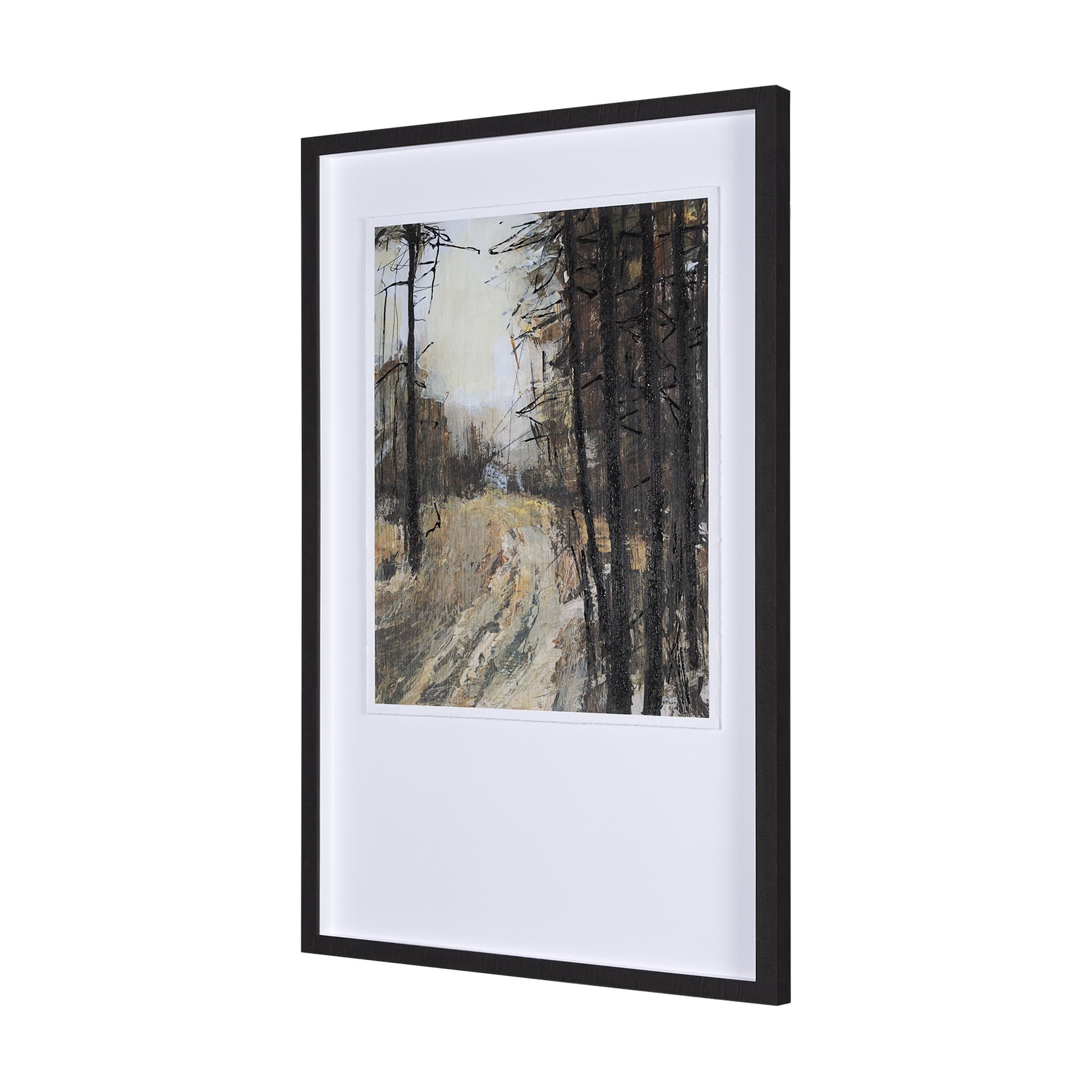Forest View I by Mercana Studio a Hand Embellished Textured Framed Art Print Matted under Glass — product photograph