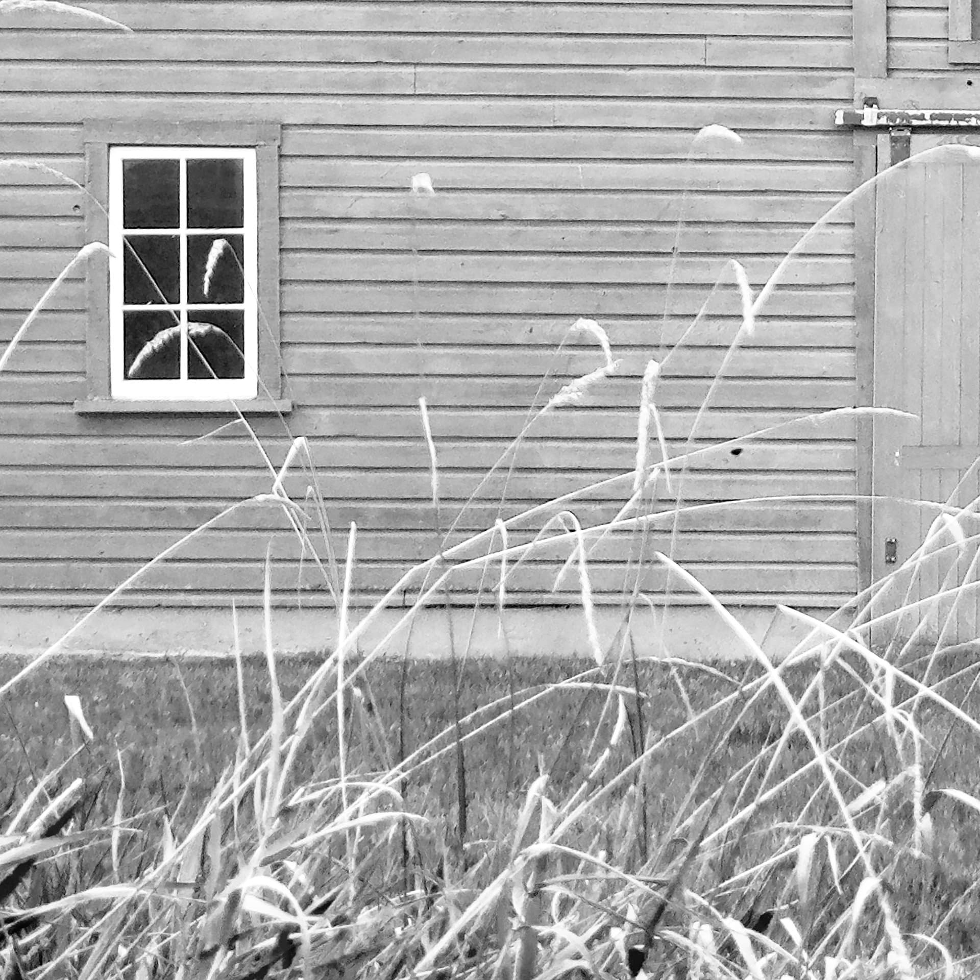 Grey & White Barn Ii by Mercana Studio Hand Embellished Textured Framed Photo Art Print Matted under — product photograph