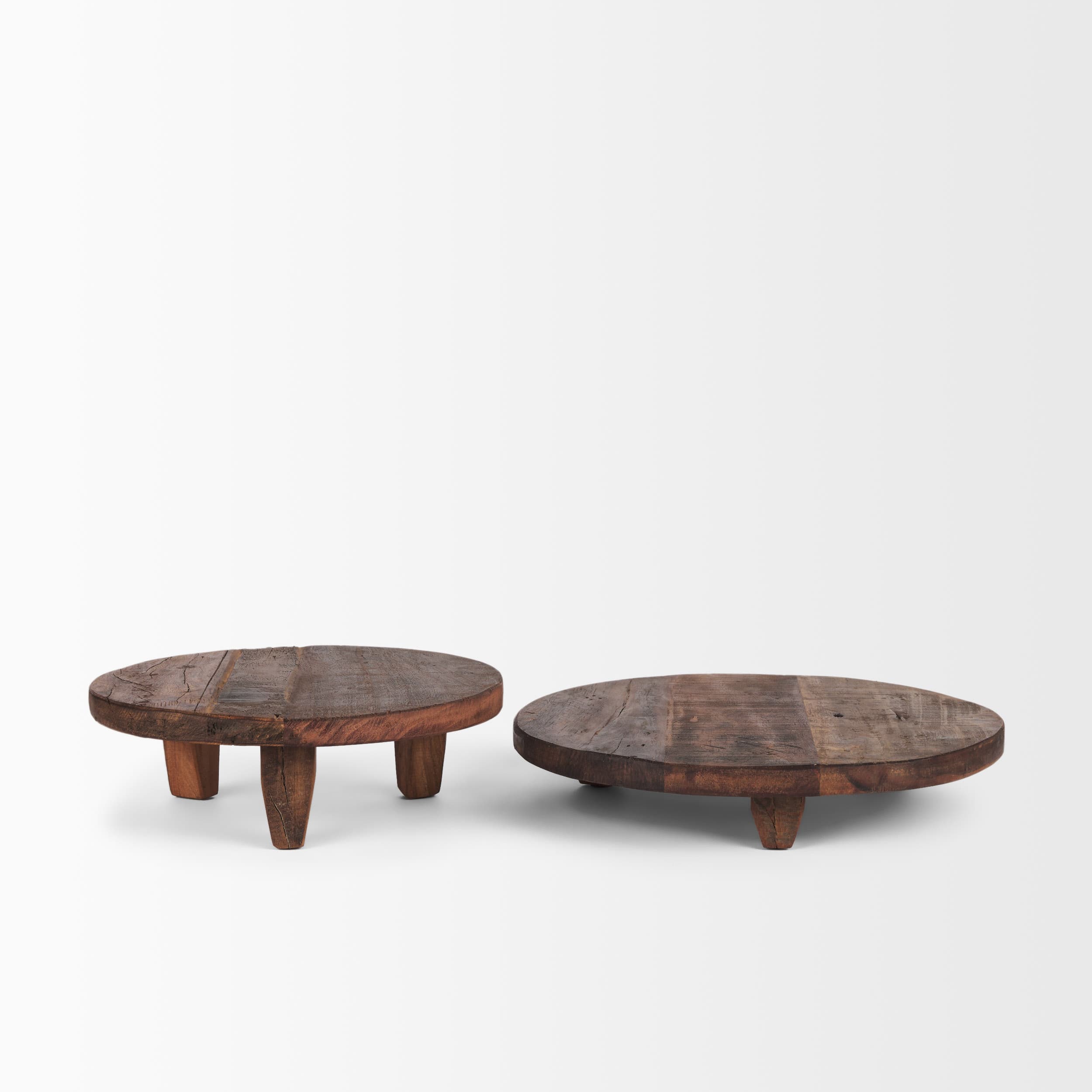 Iza Medium Brown Wooden Riser (Set of 2) — product photograph