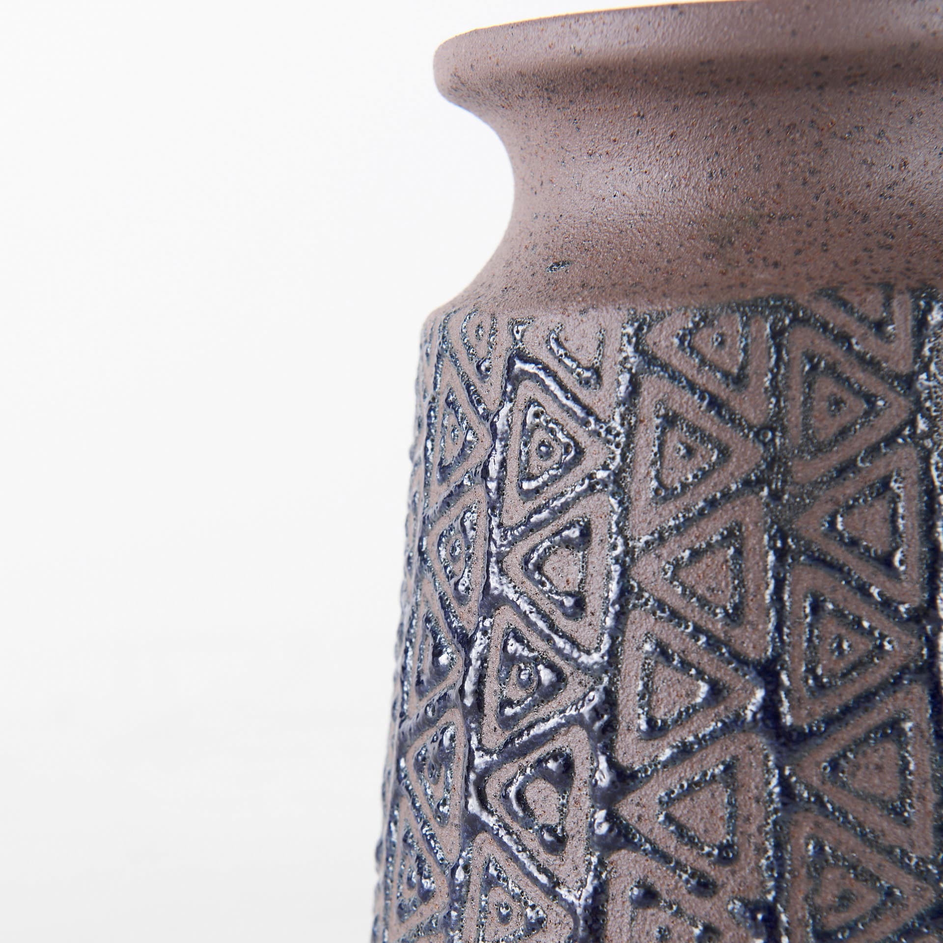 Sefina I Small Brown/Black Patterned Ceramic Vase — product photograph