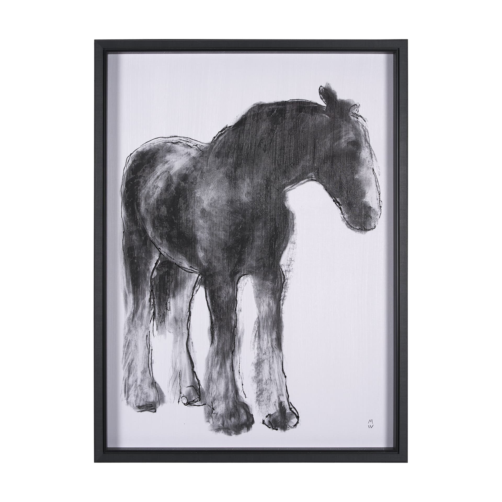 Equine Sketch 5 by Manny Woodart a Hand Embellished Textured Framed Art Print — product photograph
