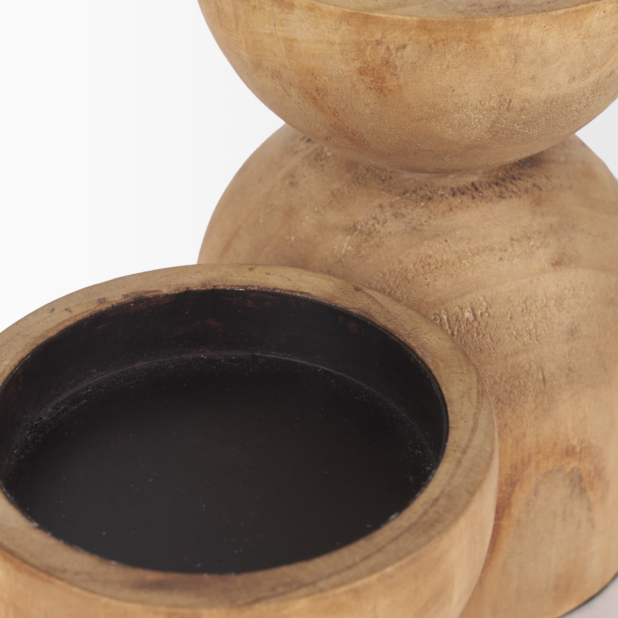 Aleena Wooden Candle Holder (Set of 2) — product photograph
