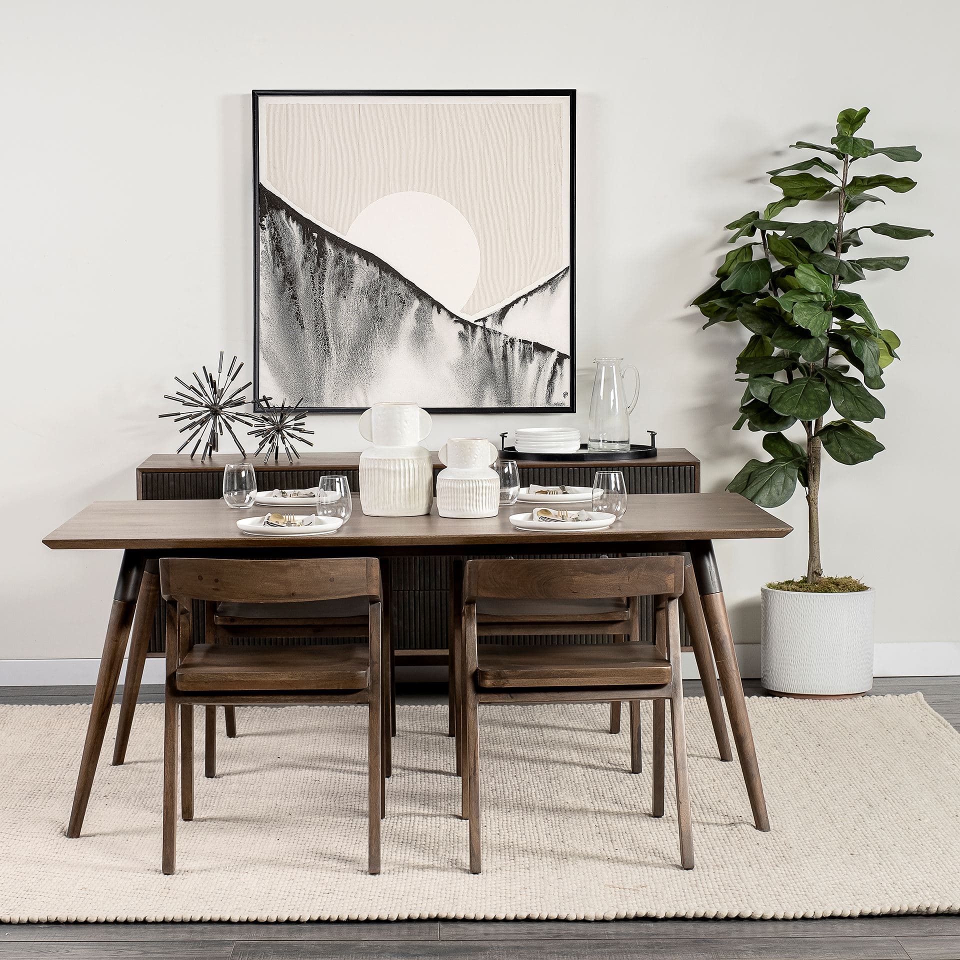 Sunrise S by Mercana Studio a Hand Embellished Textured Framed Canvas — product photograph