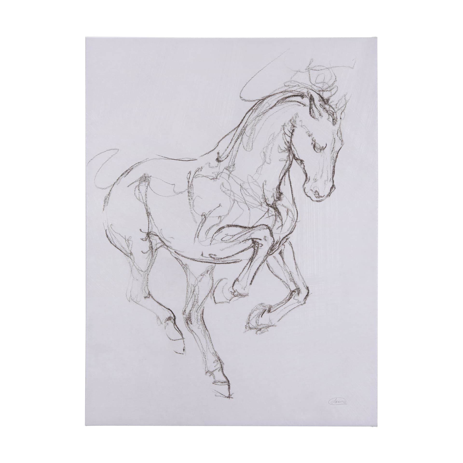 Horse I by Mercana Studio a Hand Embellished Textured Canvas — product photograph
