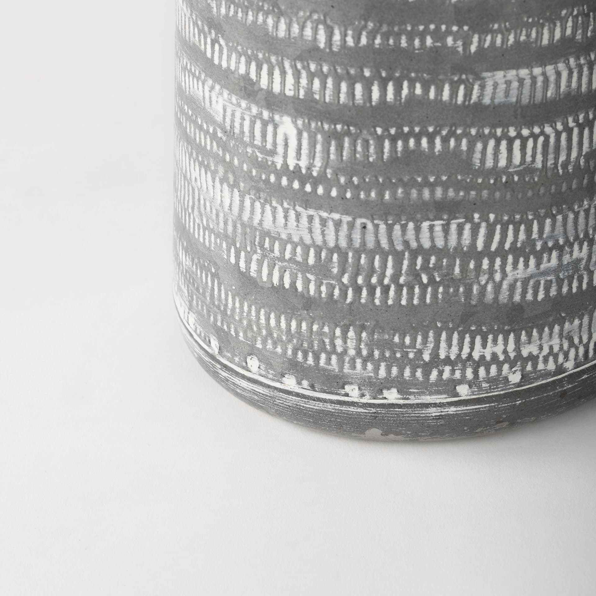 Serena I 8H Small Gray/White Textured Metal Jug — product photograph
