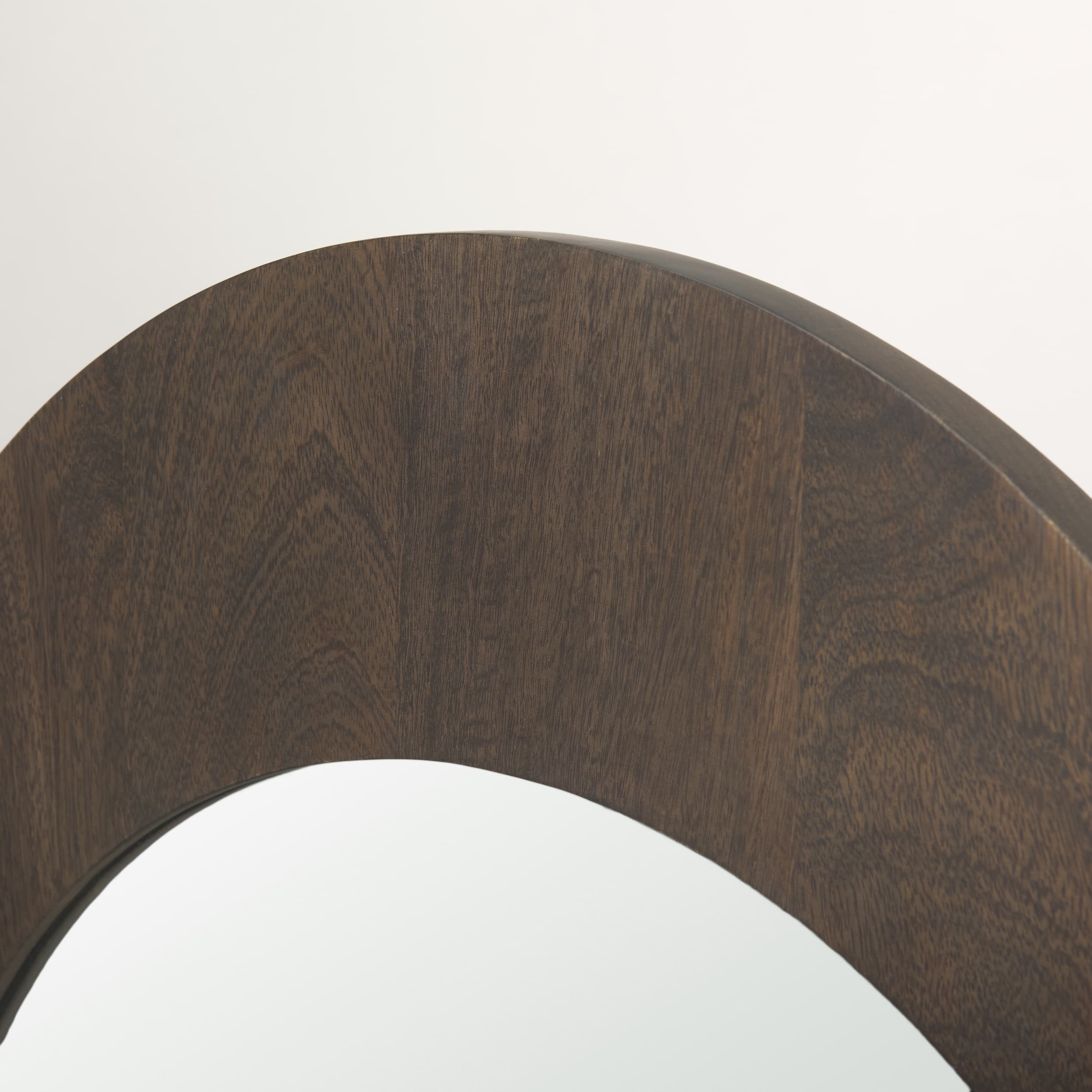 Celeste Dark Brown Wood Arched Mirror — product photograph