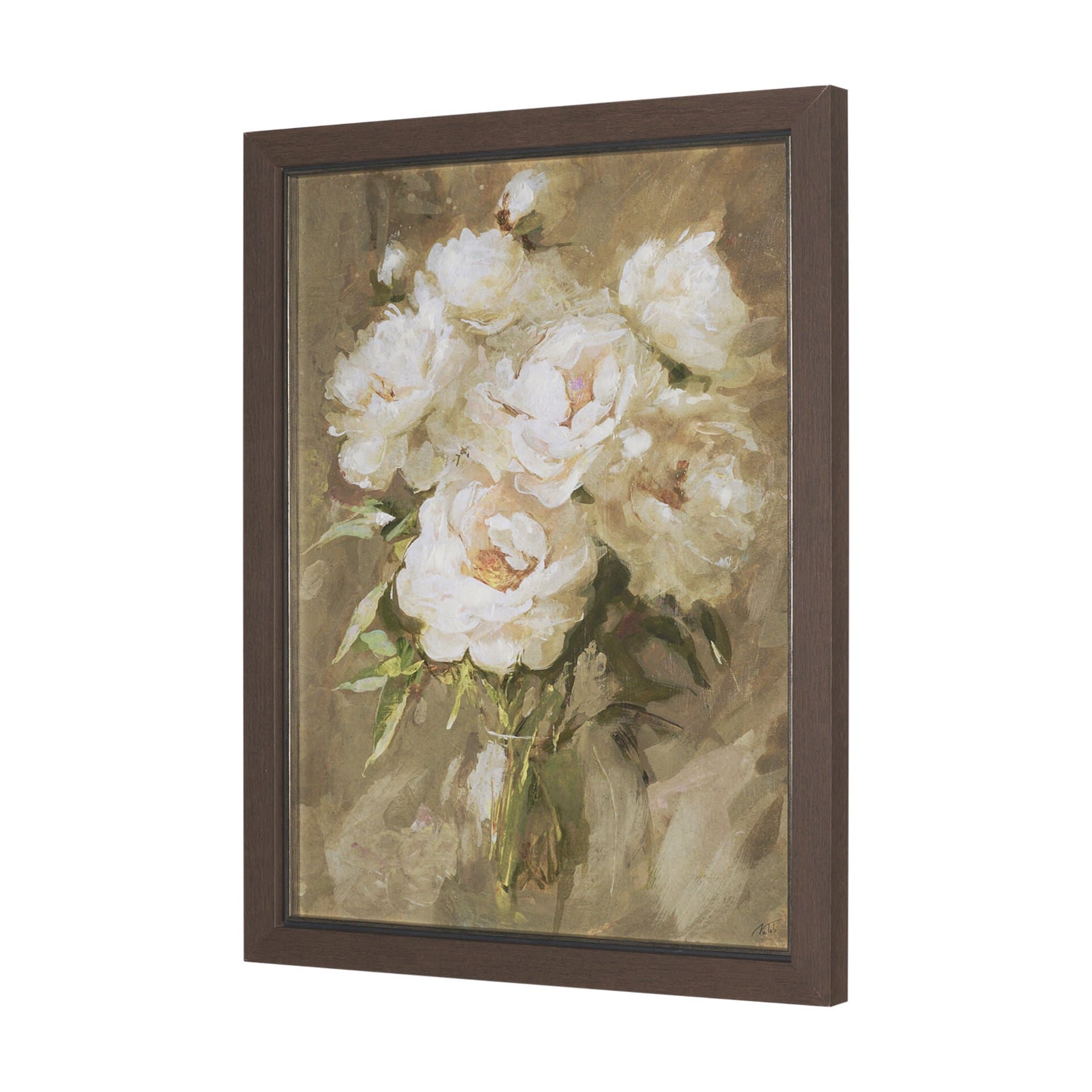 Exquisite Bloom by Mercana Studio Hand-Embellished Textured Framed Artwork Matted — product photograph