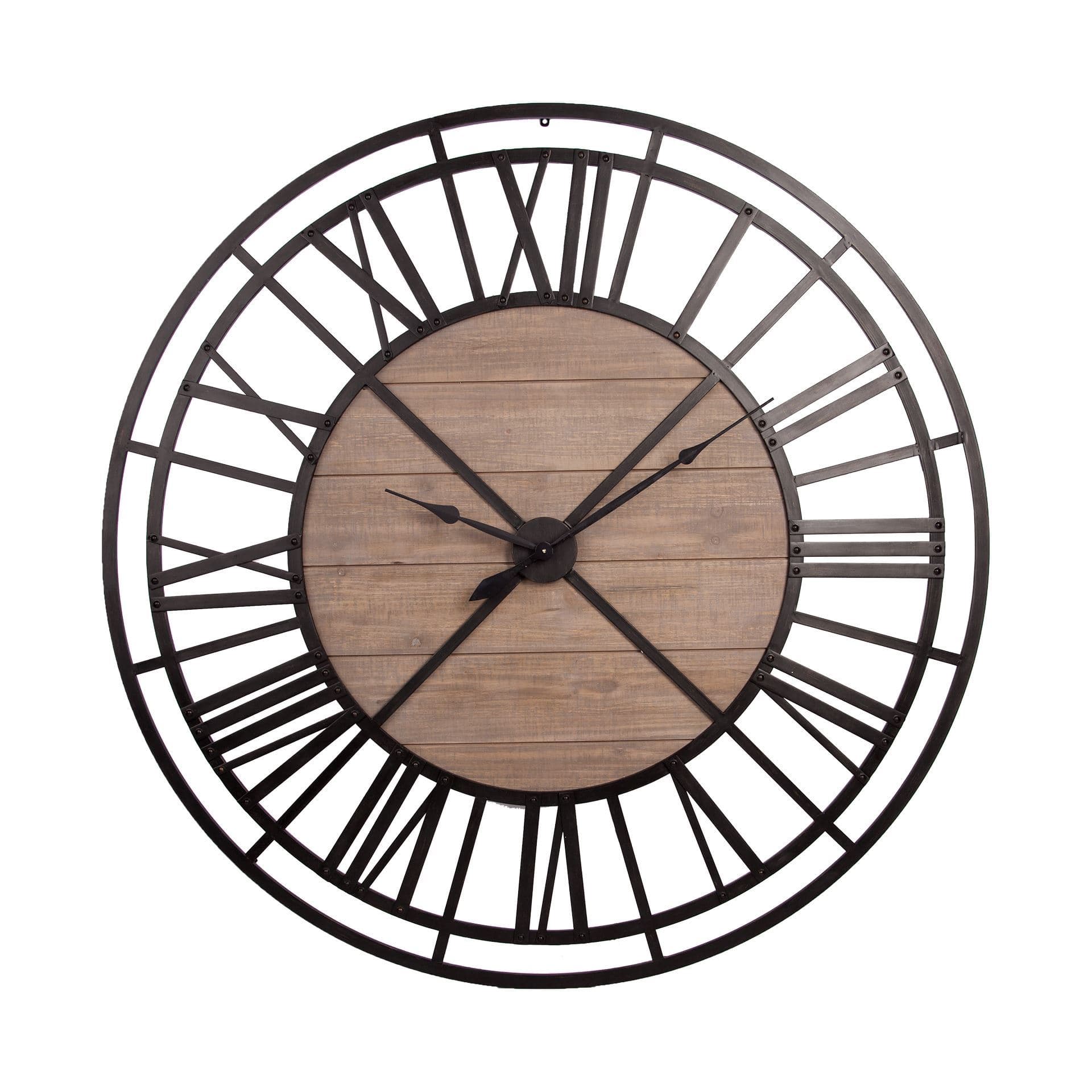 Lewiston 59" Round Oversized+ Industrial Wall Clock — product photograph