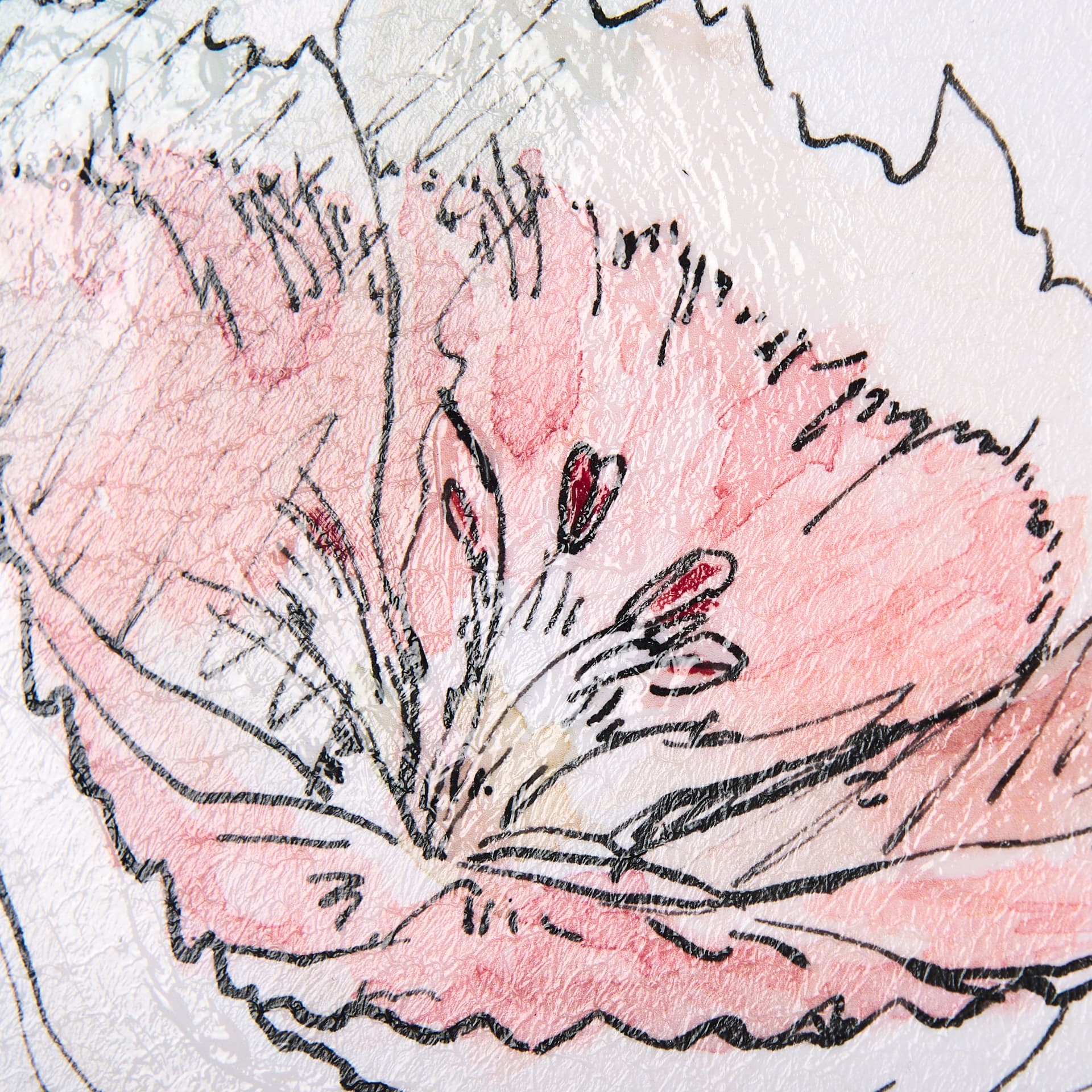 Dianthus I by Mercana Studio a Hand Embellished Textured Framed Art Print — product photograph