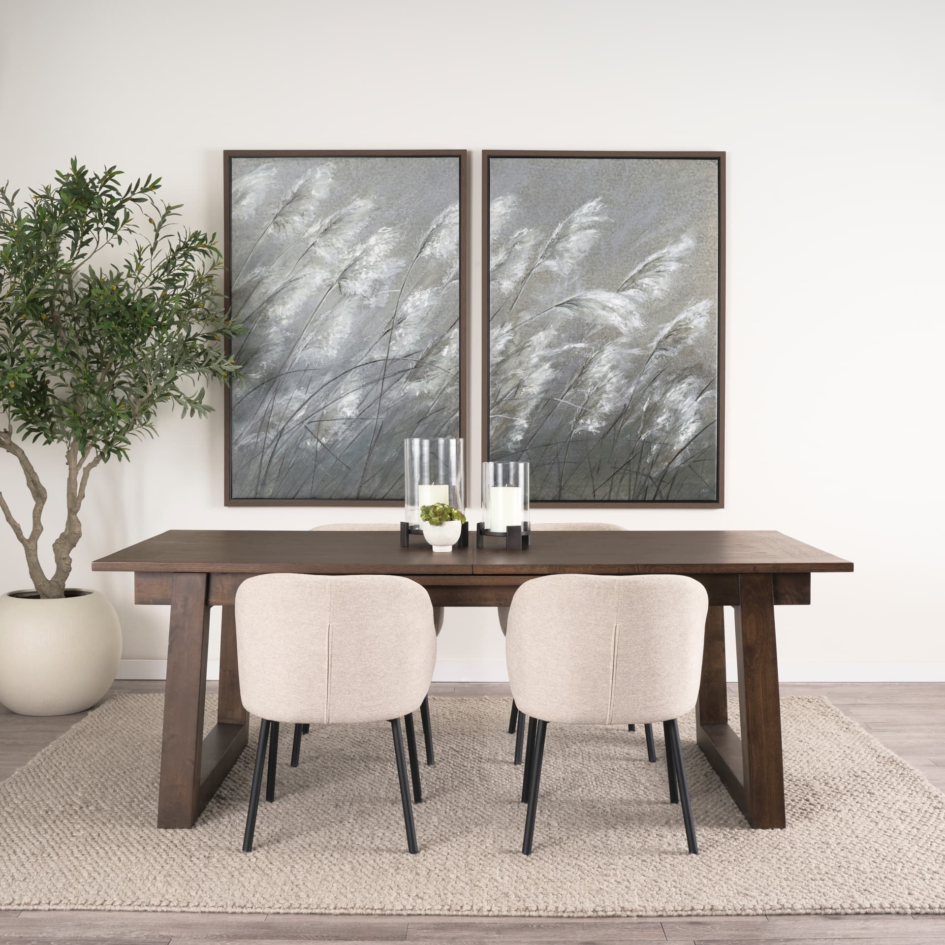 Takota 106.3"L x 39.3"W Rectangular Extendable Dining Table | Modern | Dark Brown Wood | Seats 8 — product photograph