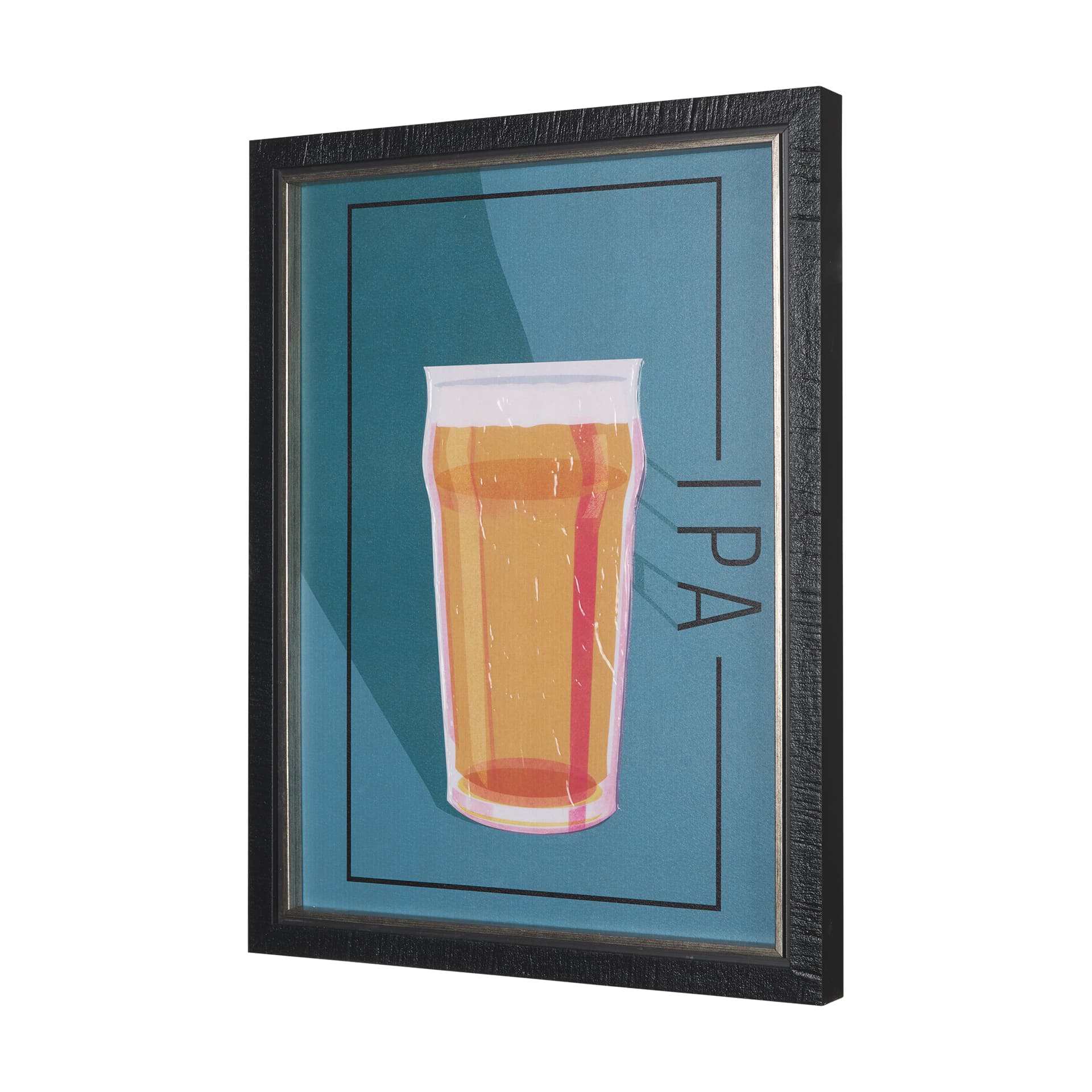 Beer Poster IPA by Mercana Studio a Hand Embellished Textured Framed Art Print — product photograph