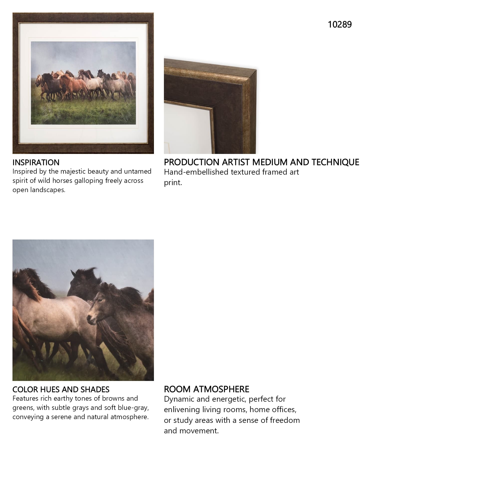 Custom Icelandic Horses XIII (MC) by PH Burchett Hand Embellished Framed Photo Art Print Matted unde — in a styled room