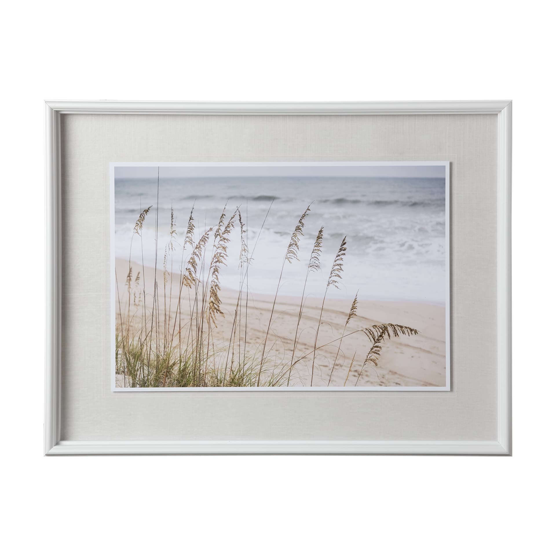Silver Seagrass by Marlana Semenza a Hand Embellished Textured Framed Photo Art Print Matted under G — product photograph