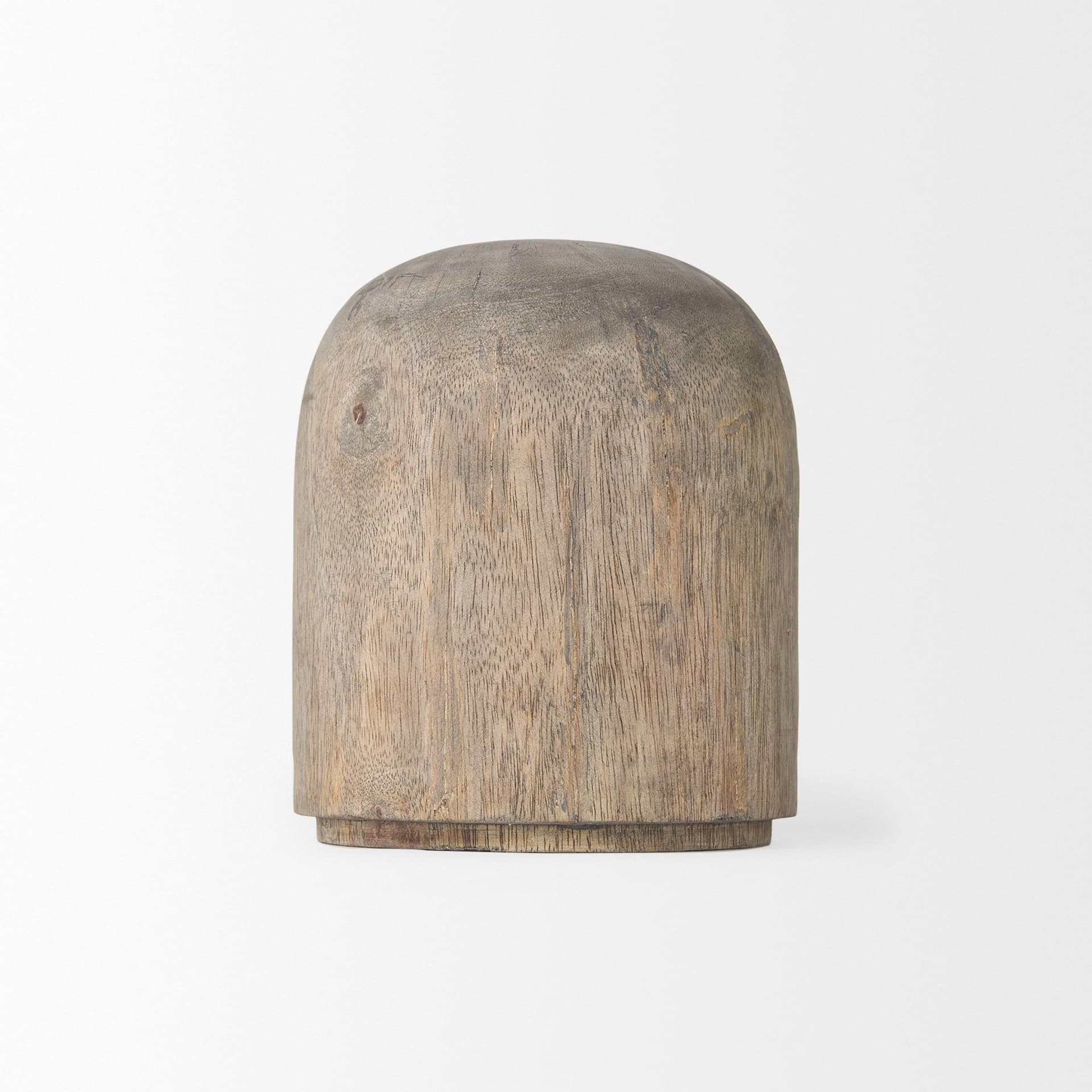 Knox Short Gray-Wash Wood Decorative Object — product photograph