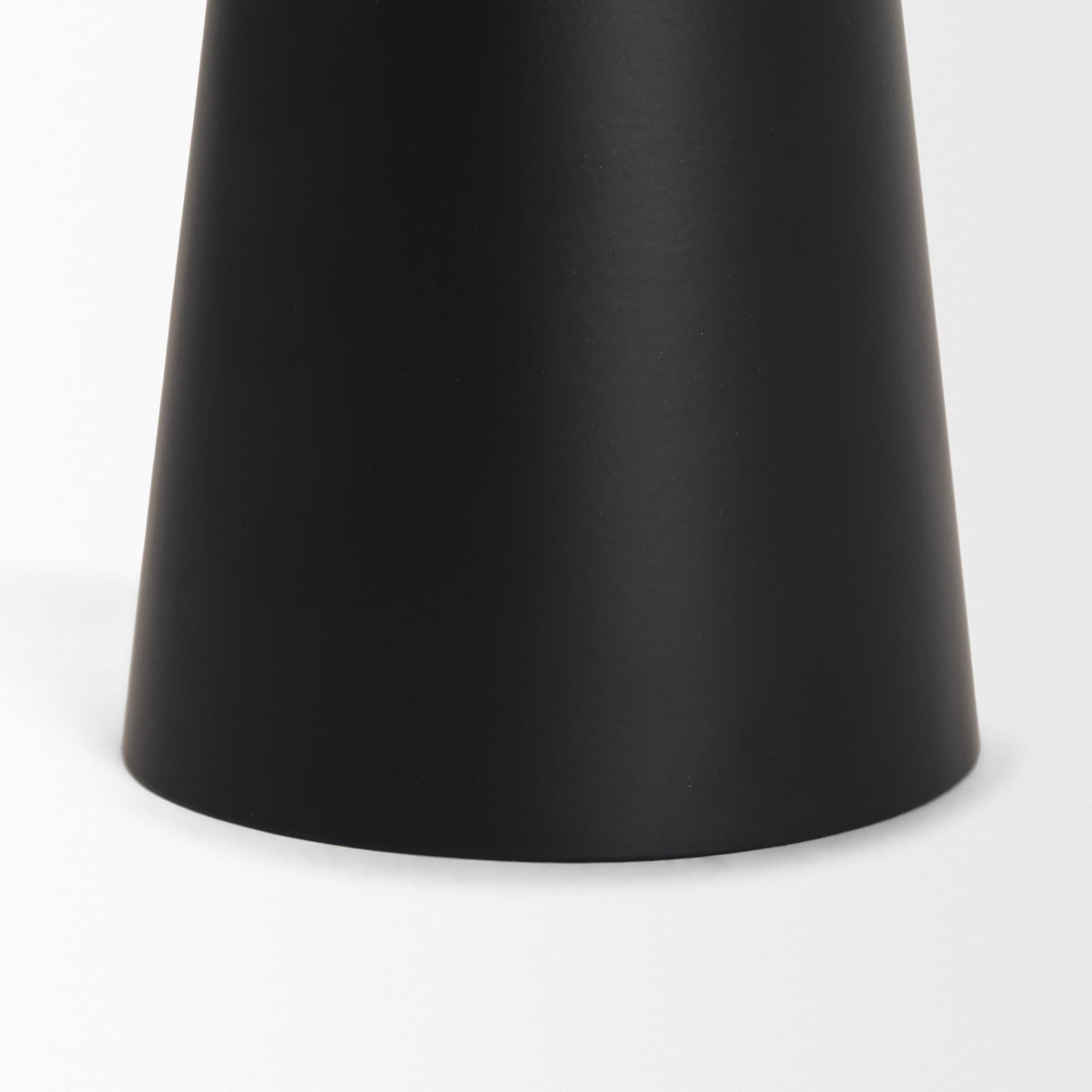 Quadir Short Matte Black Metal Candle Holder — product photograph