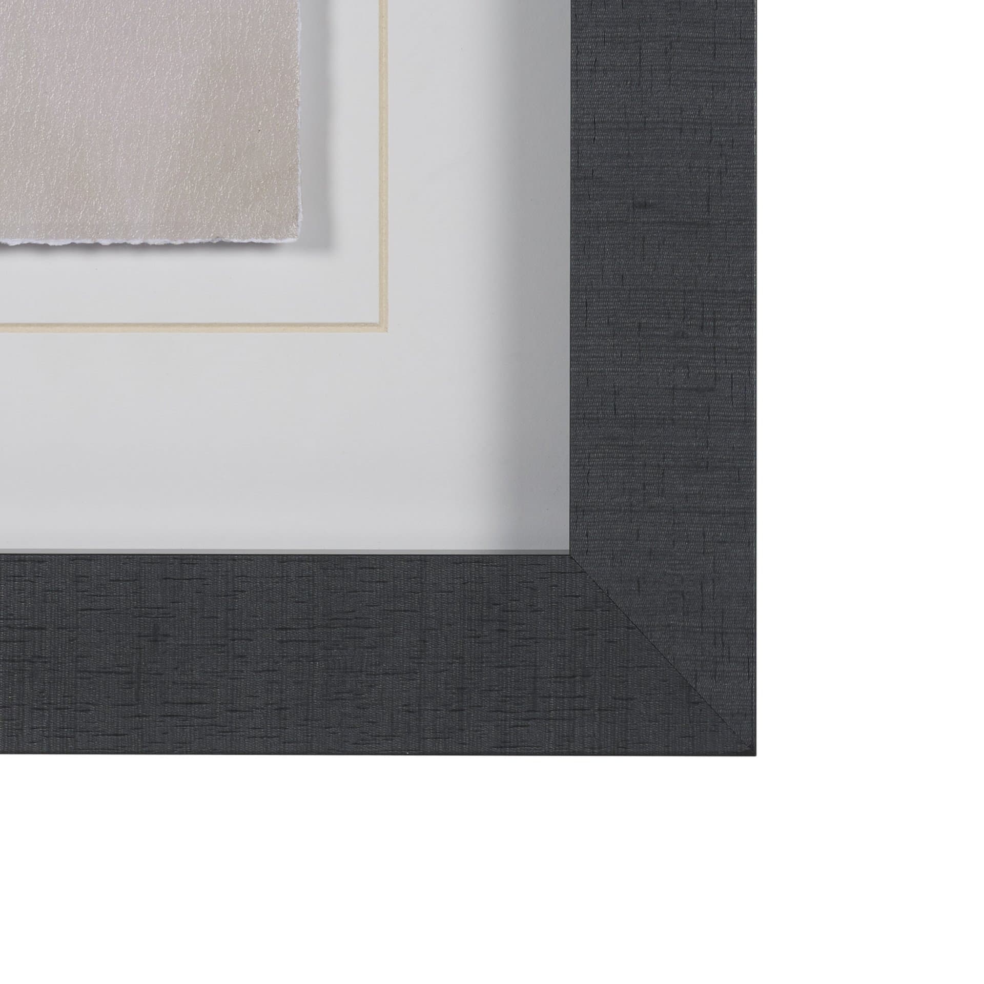 Dreamy Blues I by Stacy Daguiar Hand-Embellished Textured Framed Artwork Matted under Glass — product photograph