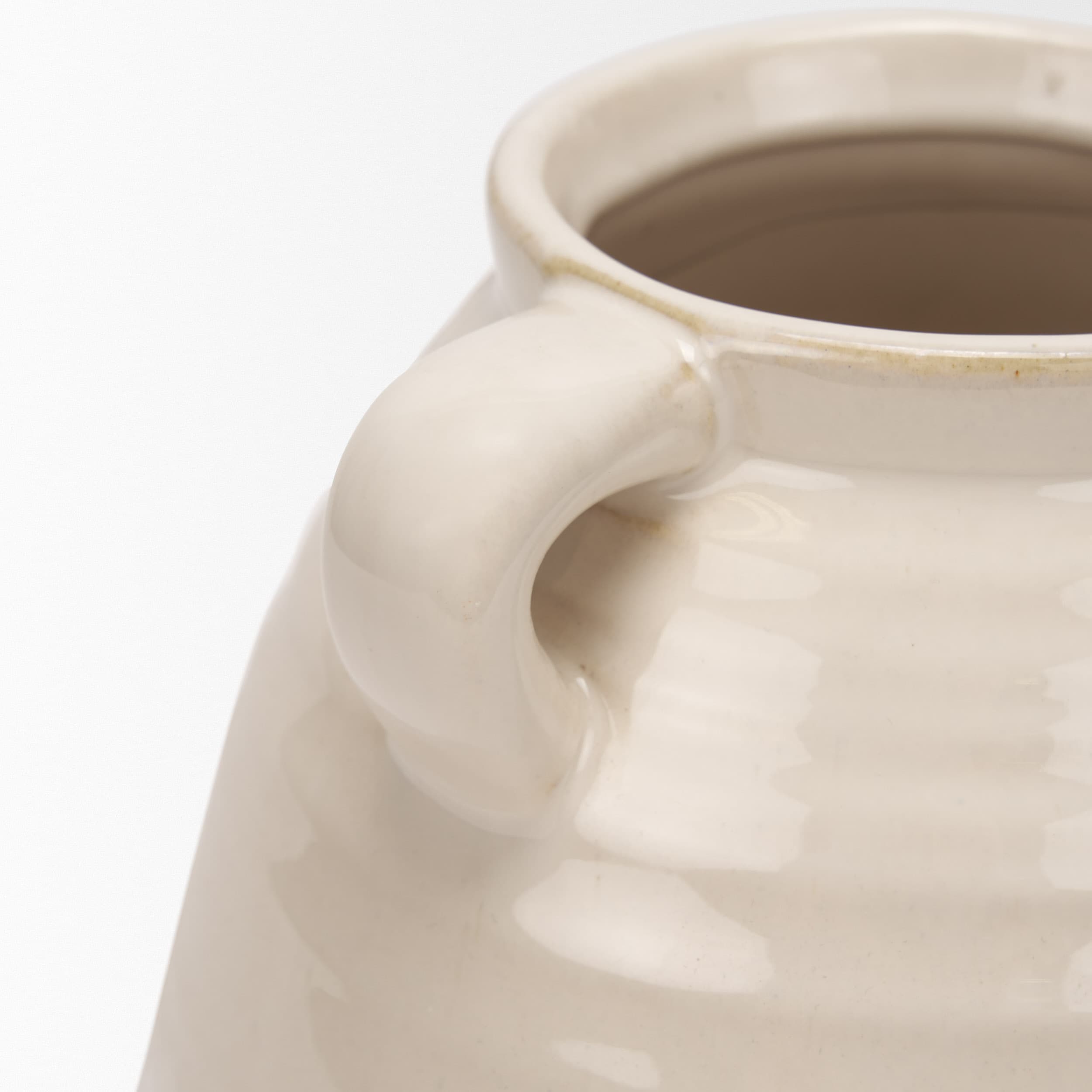 Tryna Small Beige w/ Matte Brown Ceramic Vase — product photograph