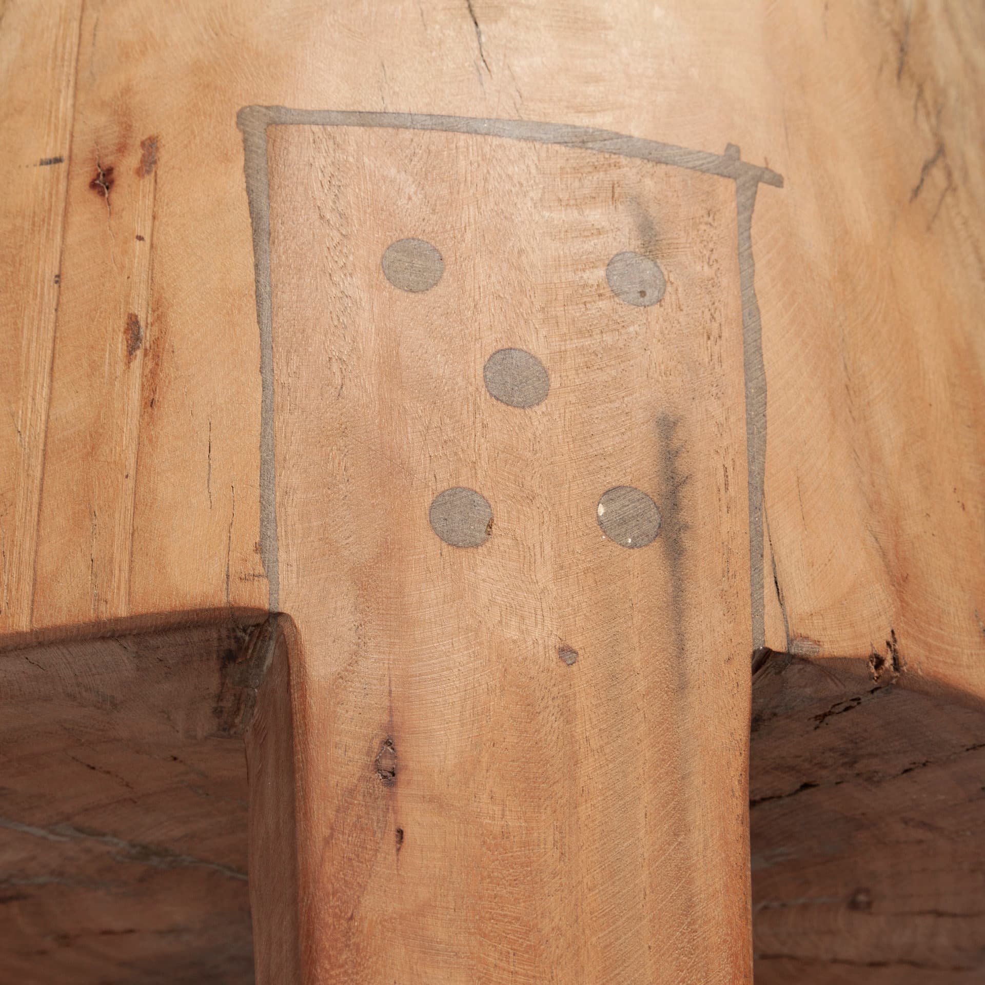 Asco 18"H Rustic Solid Reclaimed Wood Stool — product photograph