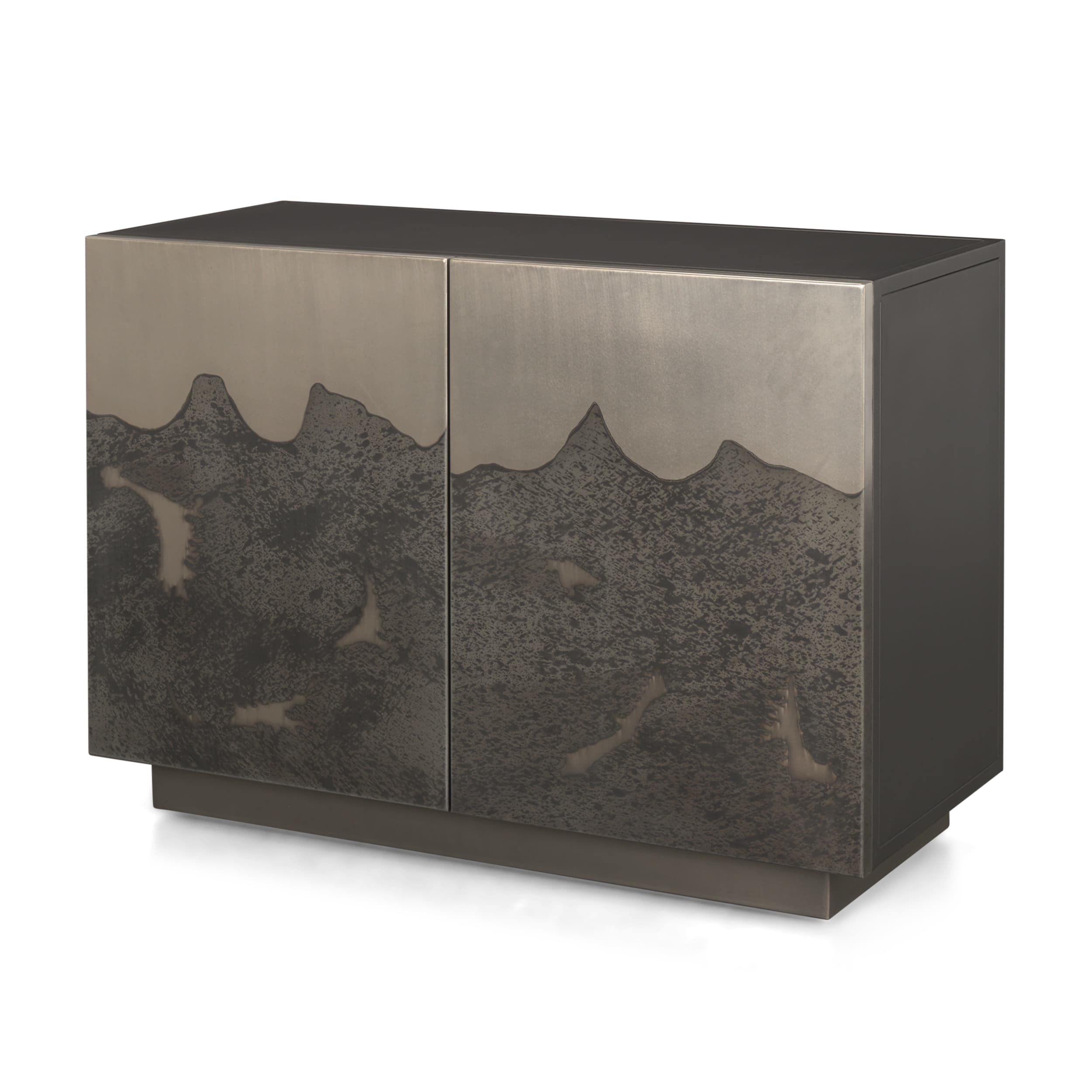 Roxdale Acid Washed Iron Metal Accent Cabinet — product photograph