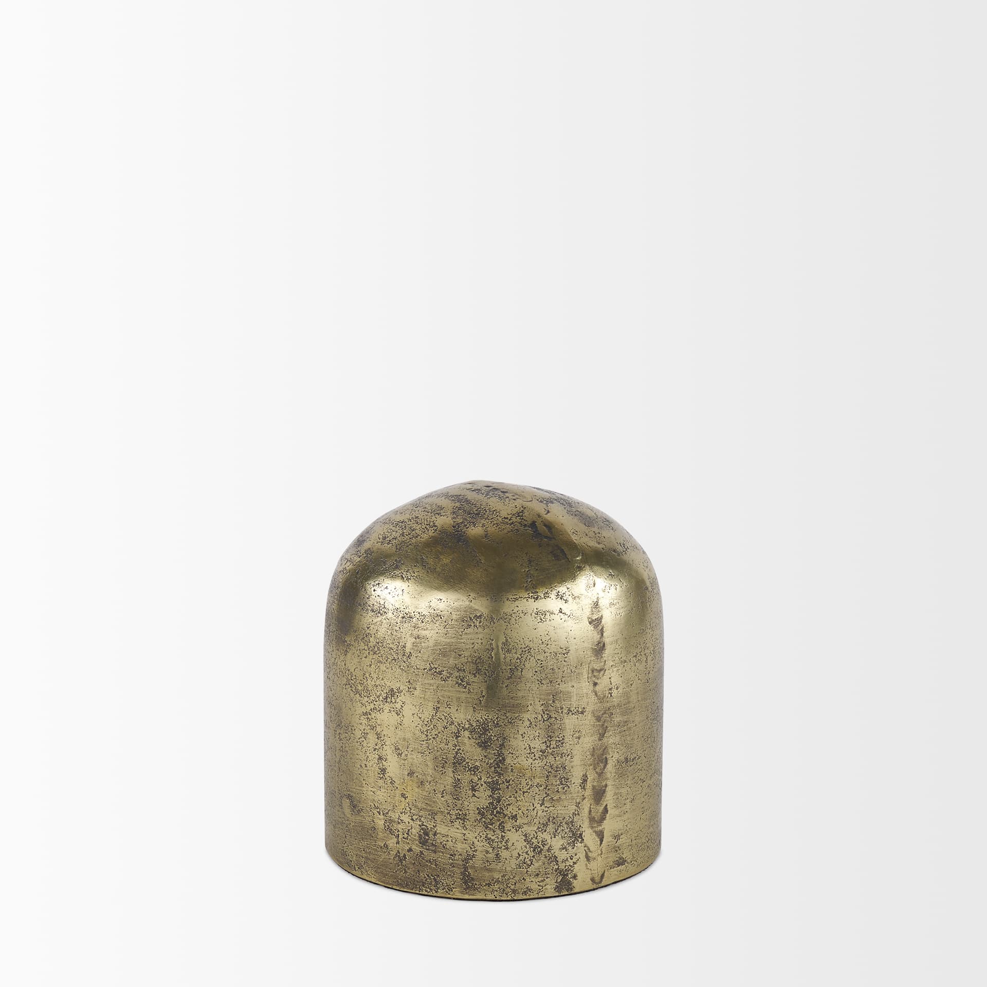 Quonset Short Brass Finished Aluminum Metal Ornament — product photograph