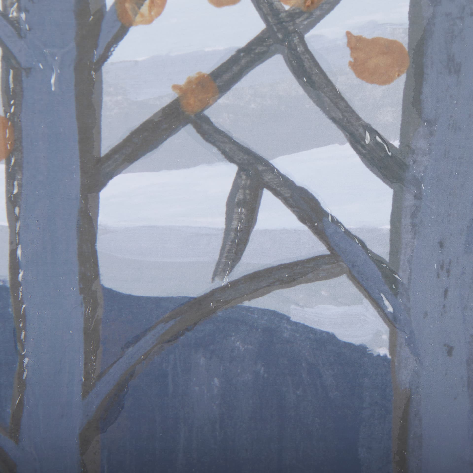Gray Day by Mercana Studio a Hand Embellished Textured Framed Art Print Matted under Glass — product photograph