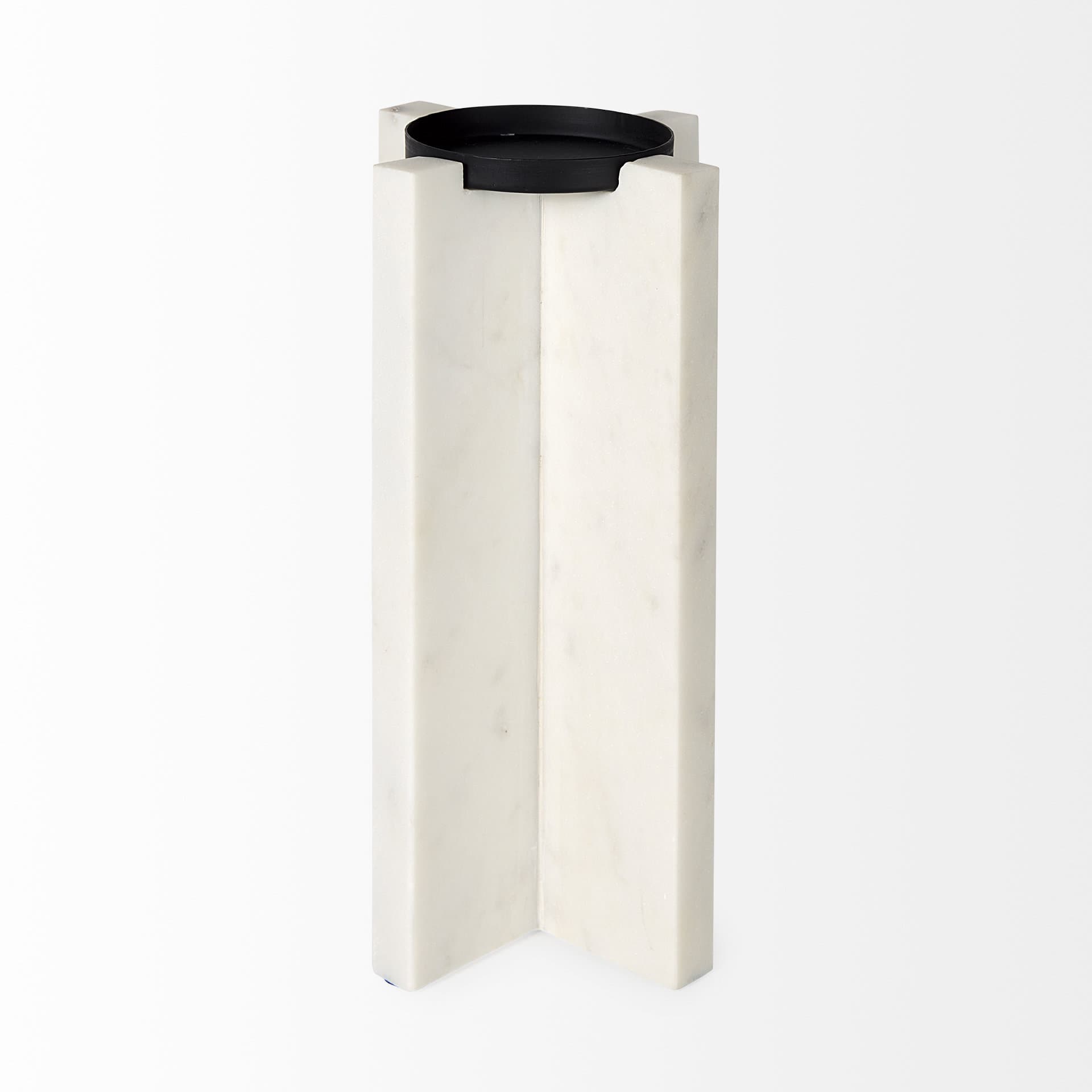 Sophia 5.5"L x 3.5"W x 10.5"H Marble Candle Holder Large — product photograph