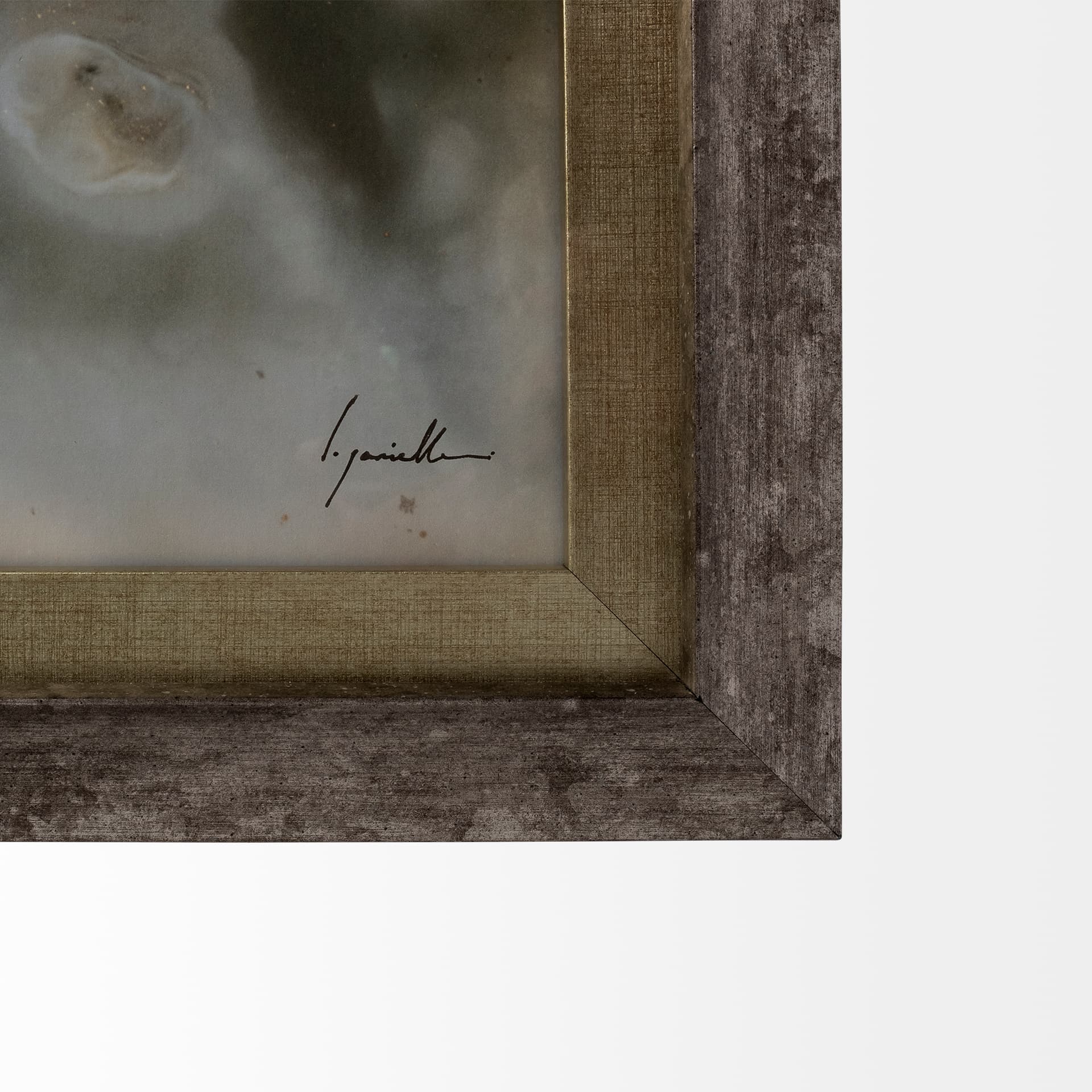 Equatorial Drift I by Mercana Studio a Hand Embellished Textured Framed Art Print Matted under Glass — product photograph