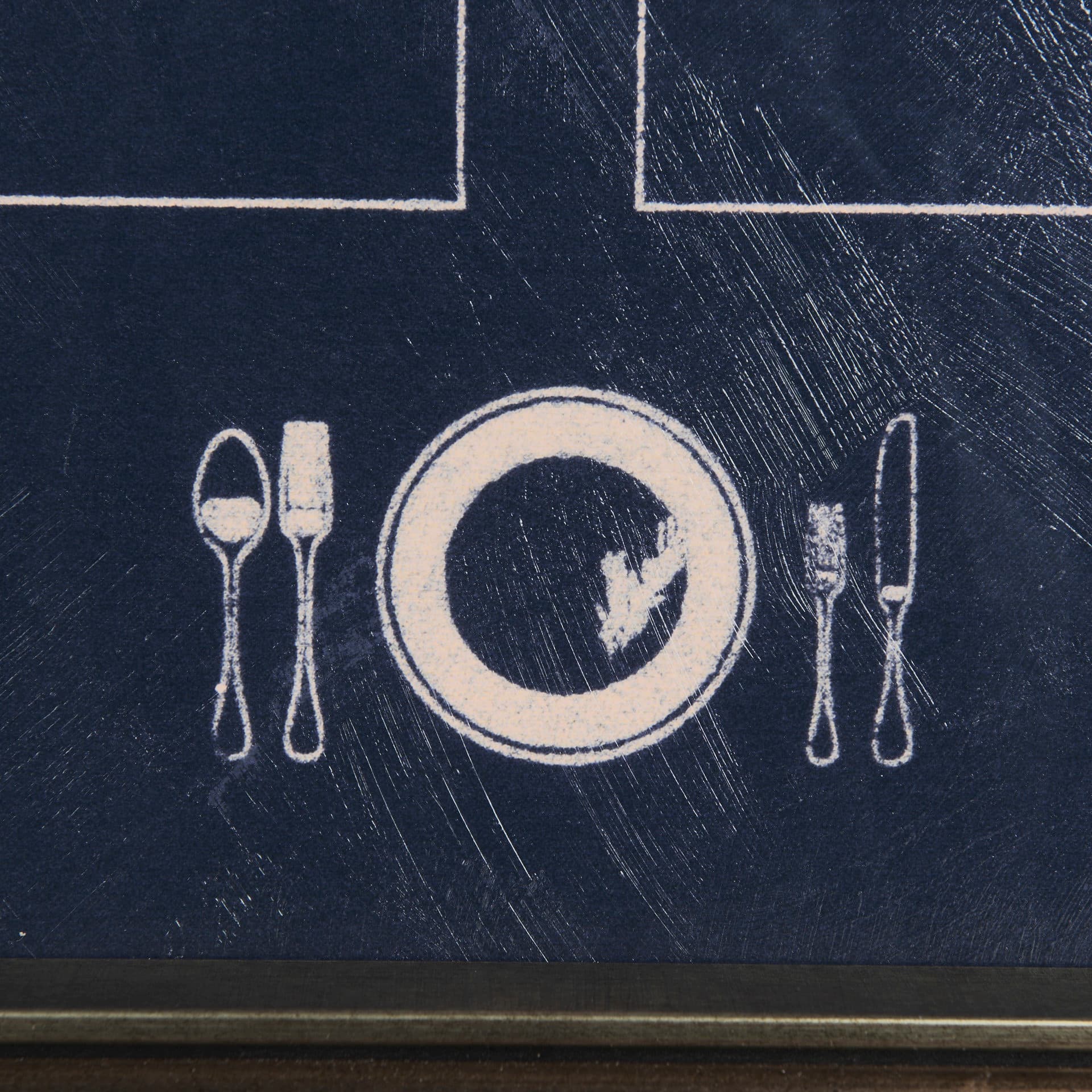 MENU II by Mercana Studio a Hand Embellished Textured Framed Art Print Matted under Glass — product photograph