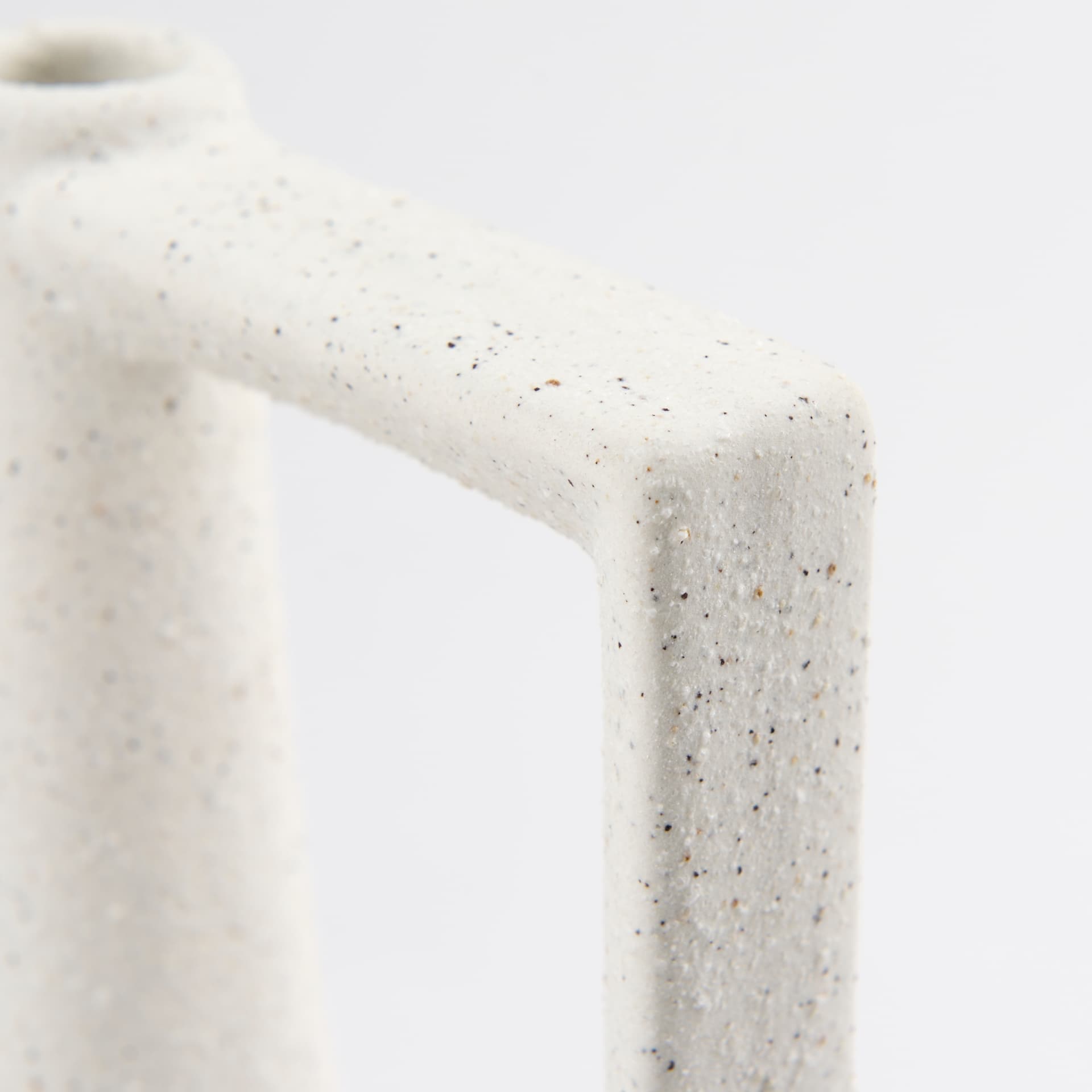 Burton 11.6H Medium White and Black Ceramic Jug Vase — product photograph