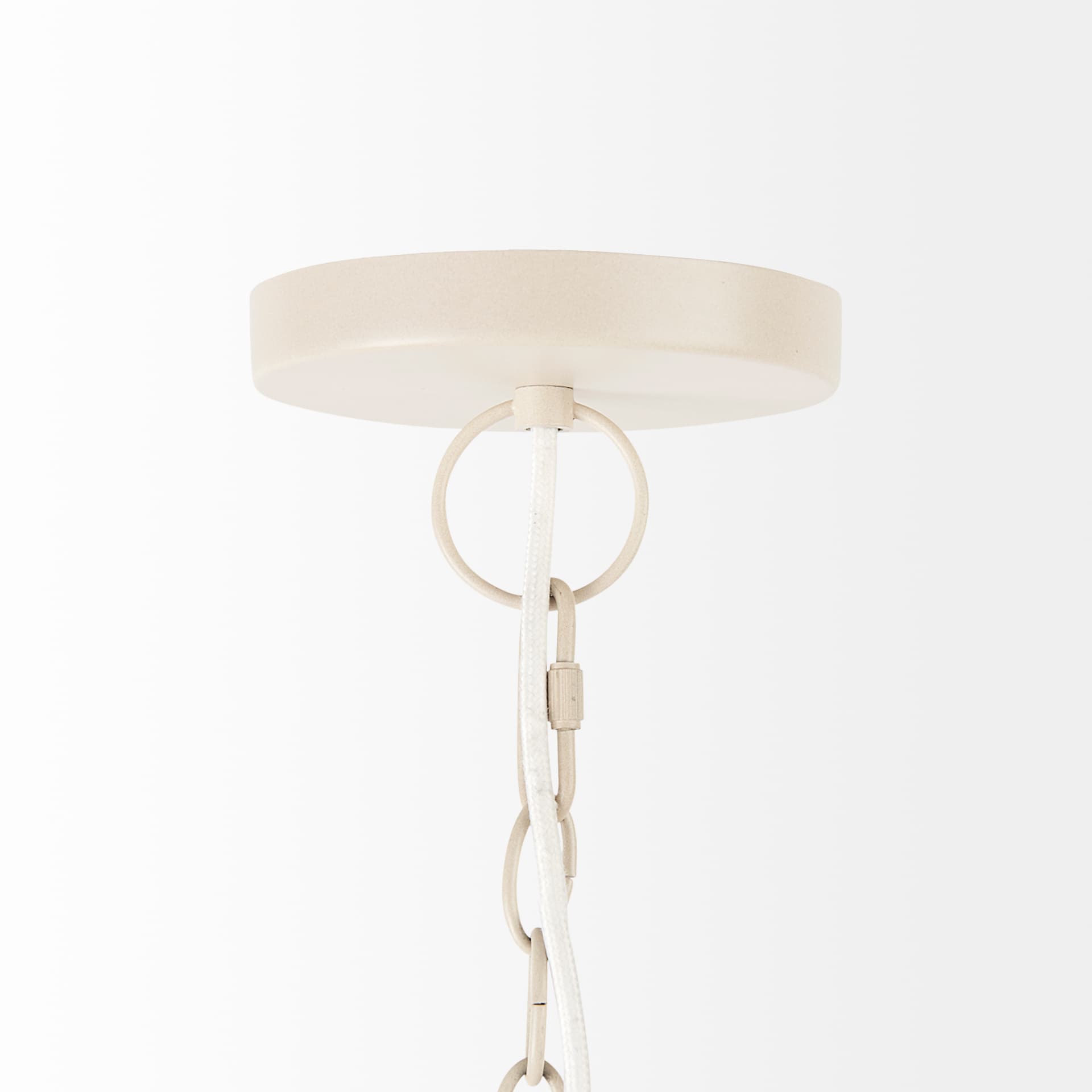 Marimba 40 L x 40 W x 24 H Natural Cane 6 Tier Chandelier — product photograph