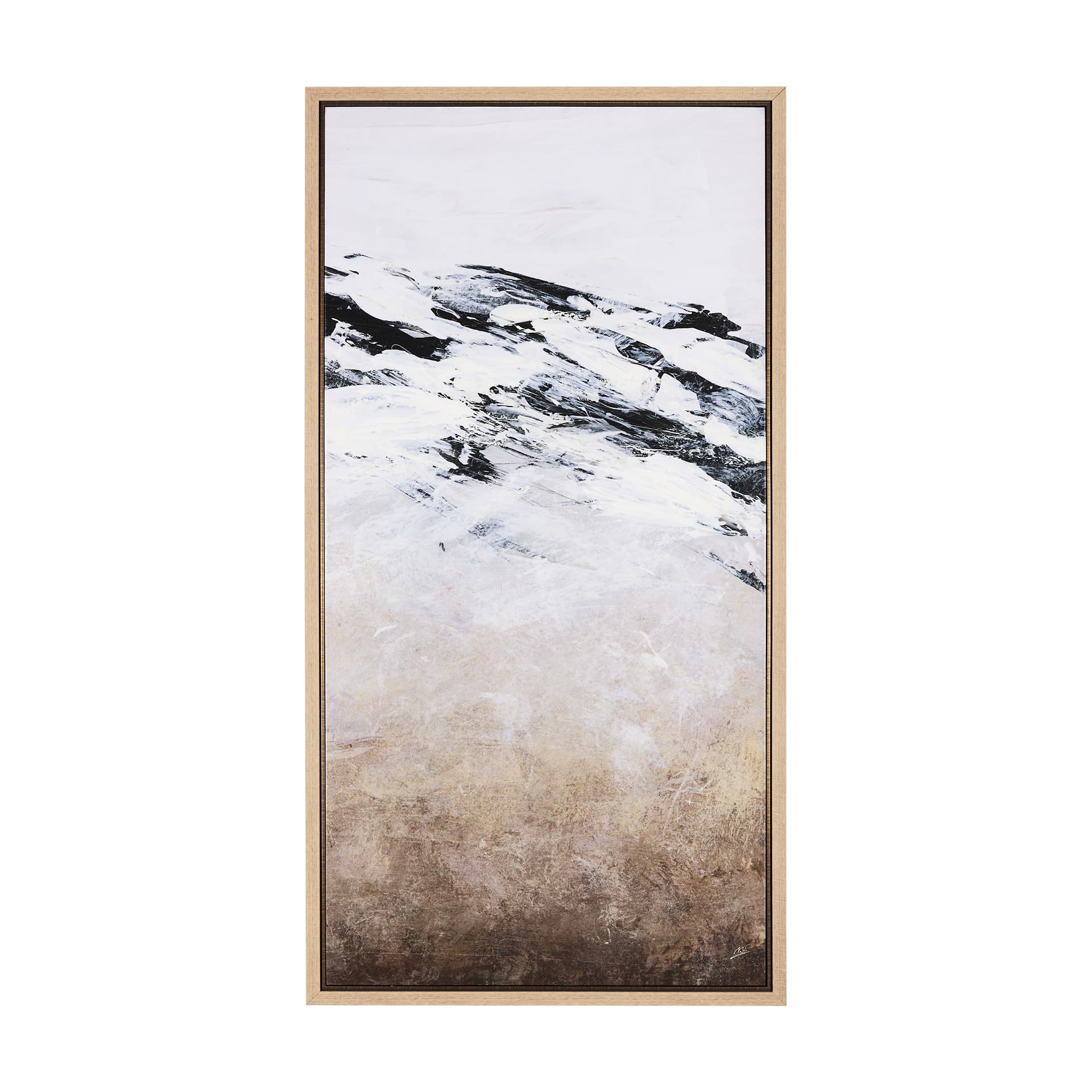 Black Strokes III by Mercana Studio a Hand Embellished Textured Framed Canvas — product photograph