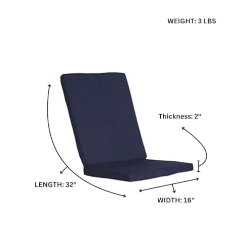 Hinged Chair Blue Cushions TC19-2-B — product photograph