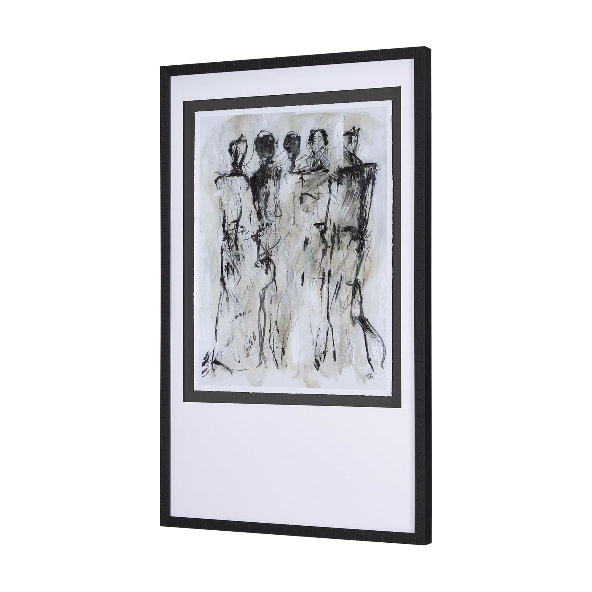 Gathering I by Mercana Studio a Hand Embellished Textured Framed Art Print Matted under Glass — product photograph