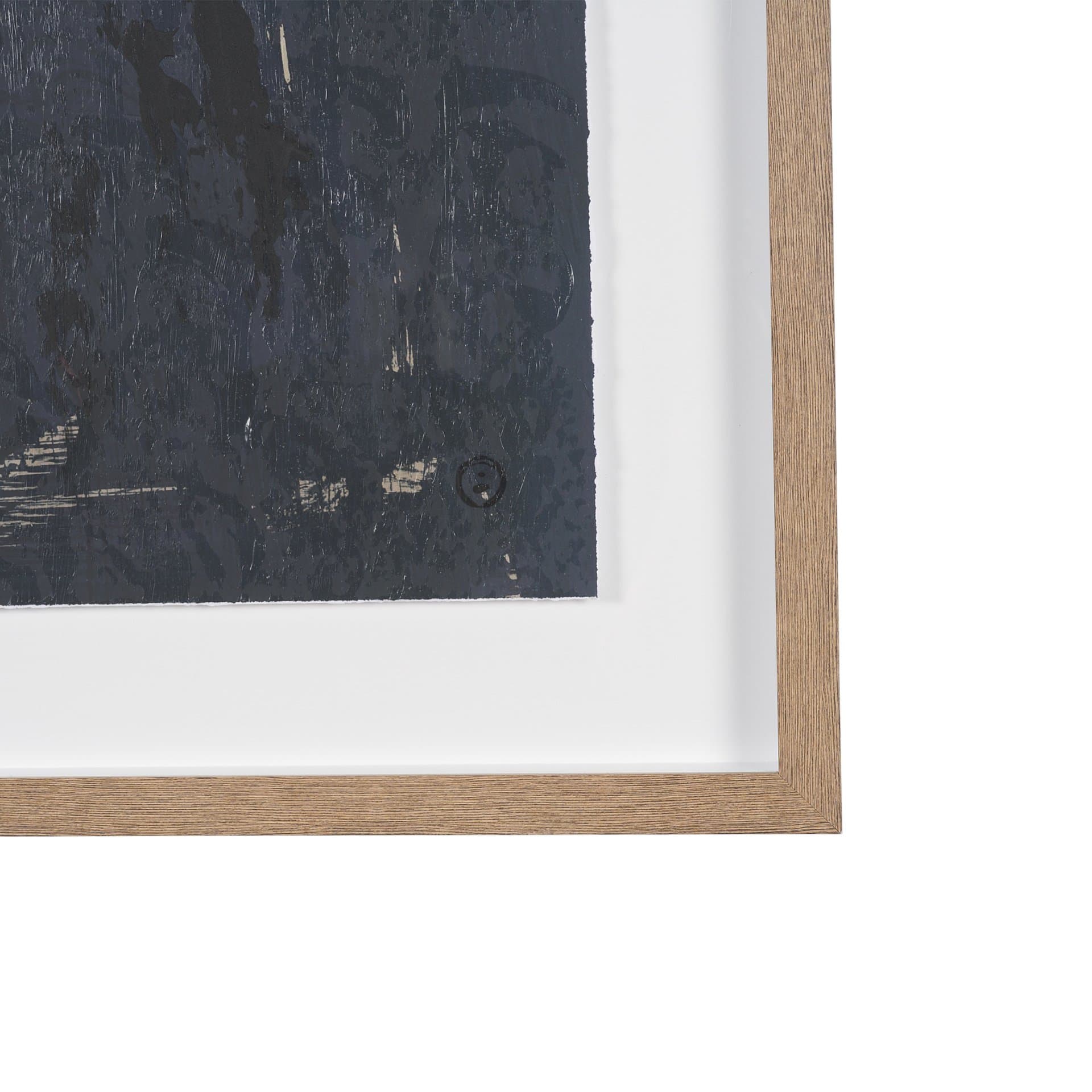 Mental Crossfire III by Mercana Studio Hand-Embellished Textured Framed Artwork Matted under Glass — product photograph