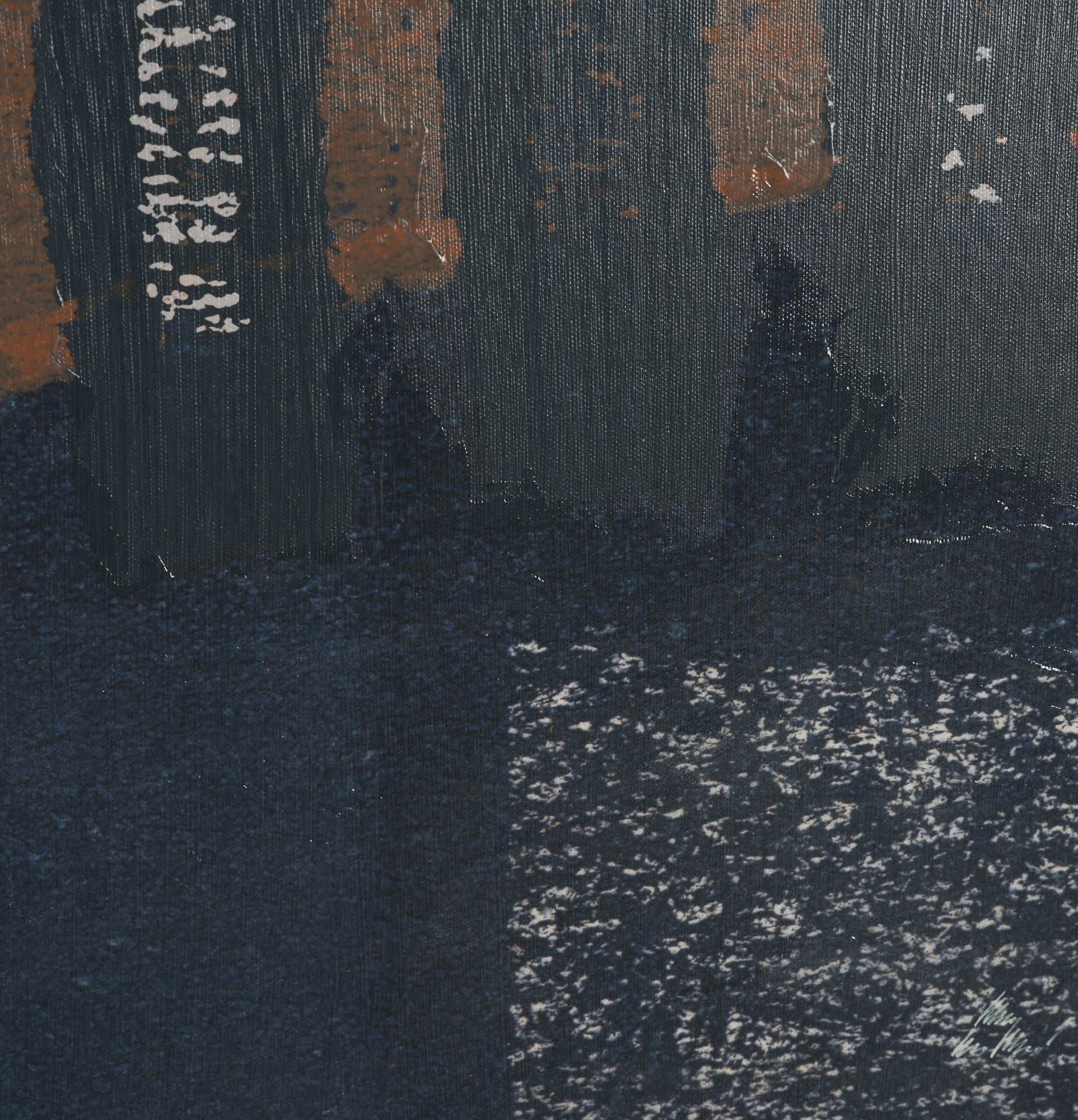 Frequency by Mercana Studio a Hand Embellished Textured Framed Canvas — product photograph