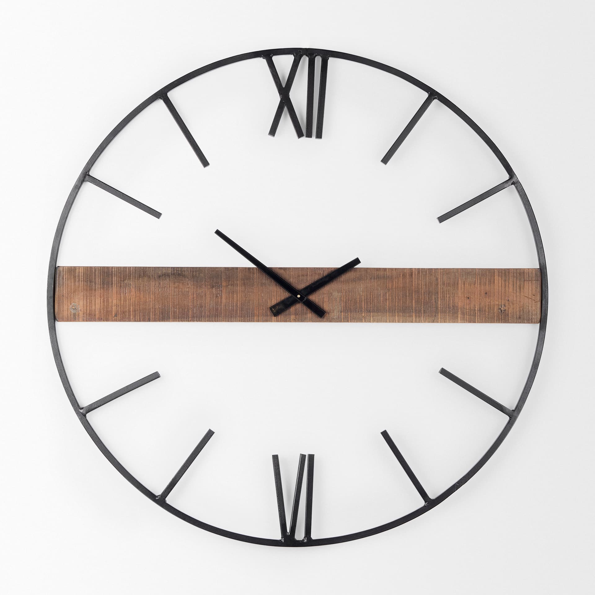 Roman 36" Round Oversize Industrial Wall Clock — product photograph