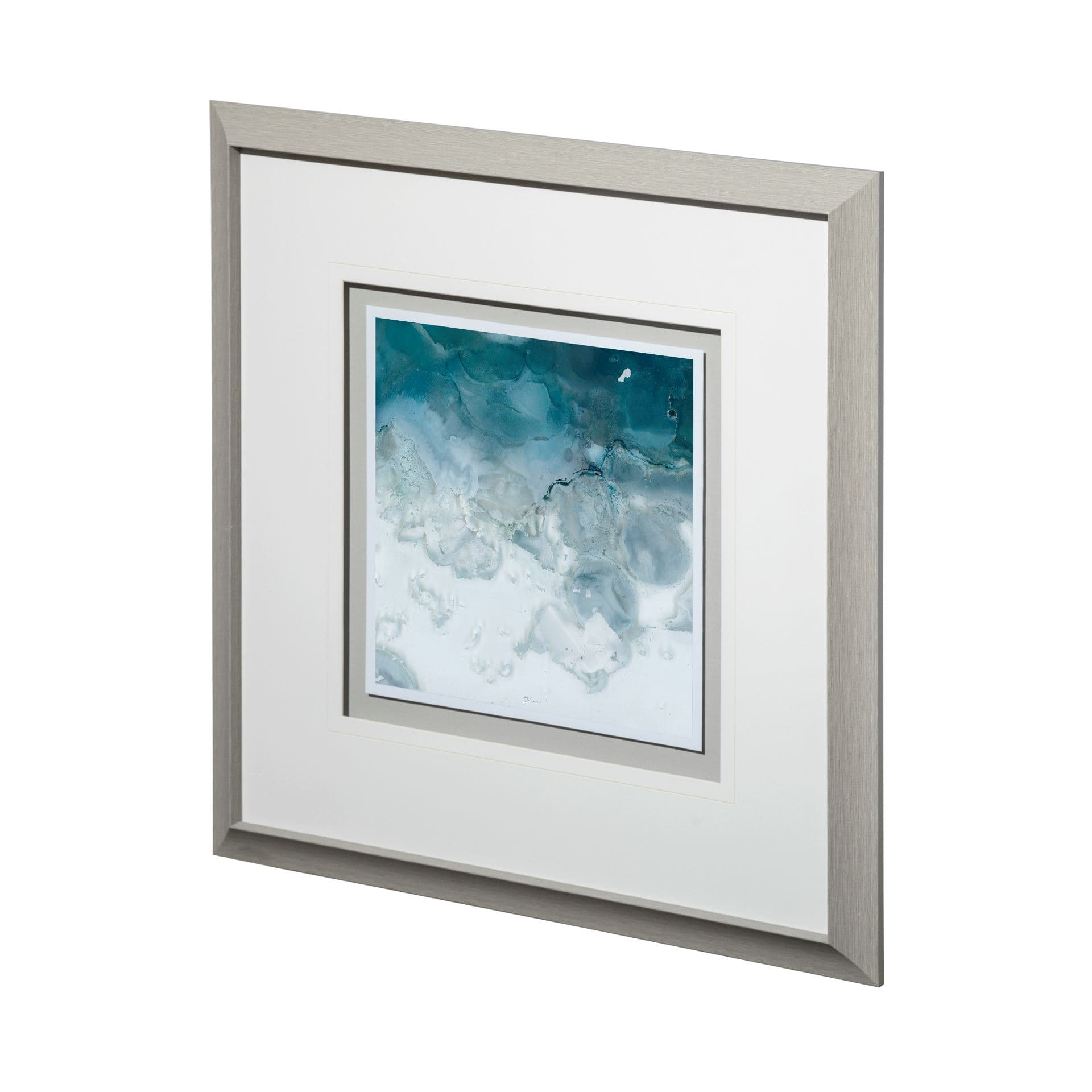 Aerial Blue -II by Brianna Andreychuk a Framed Art Print Matted under Glass — product photograph