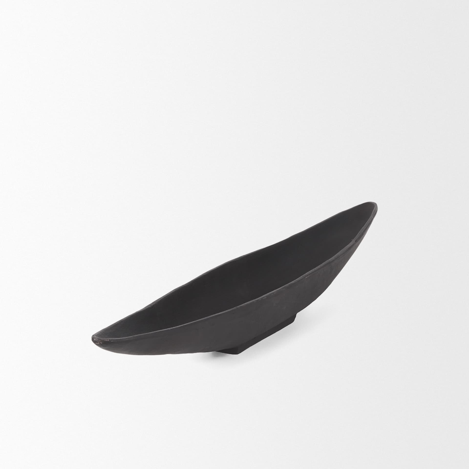Piero Small Matte Black Metal Decorative Bowl — product photograph