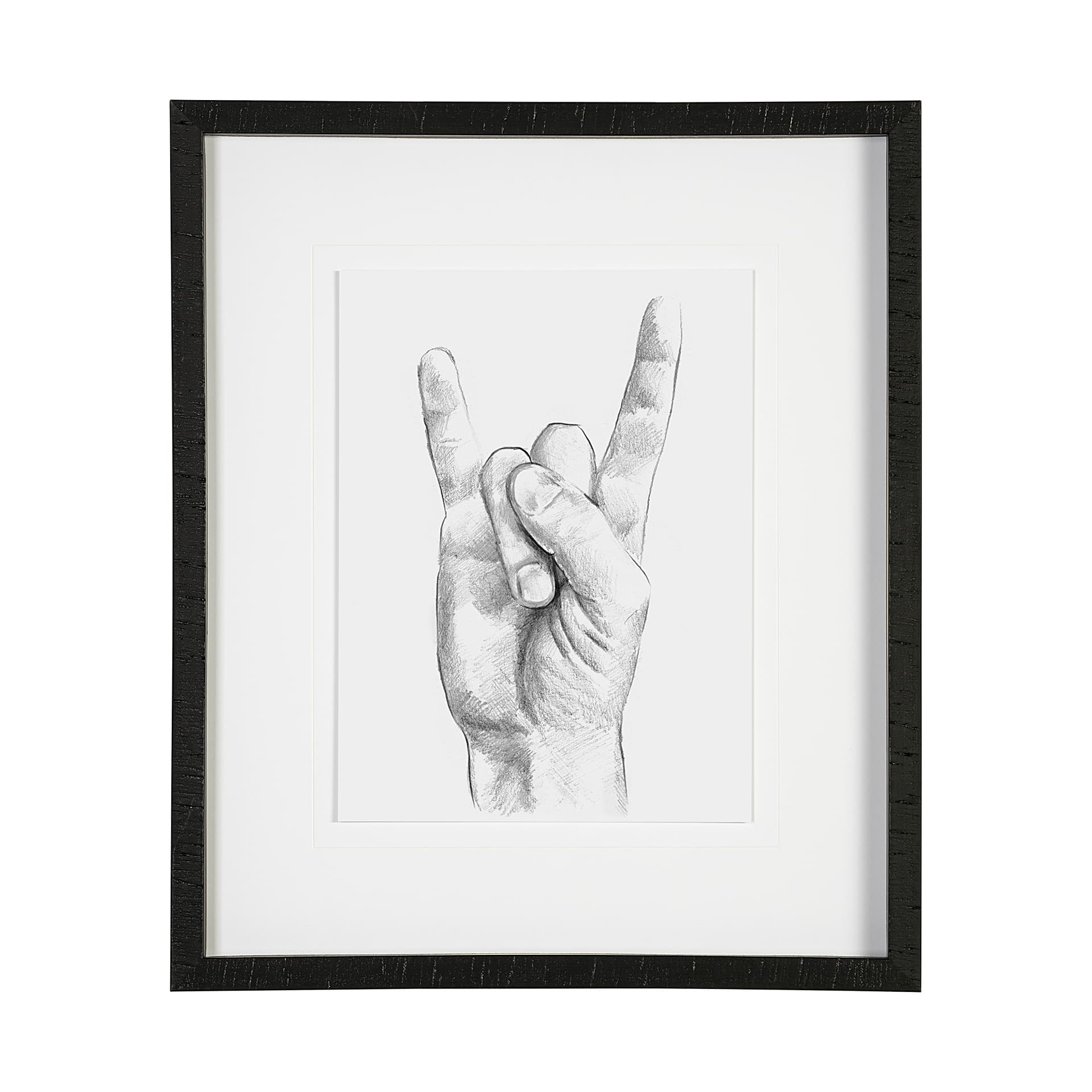 Hand Signs IV by Jennifer Paxton Parker a Framed Art Print Matted under Glass — product photograph