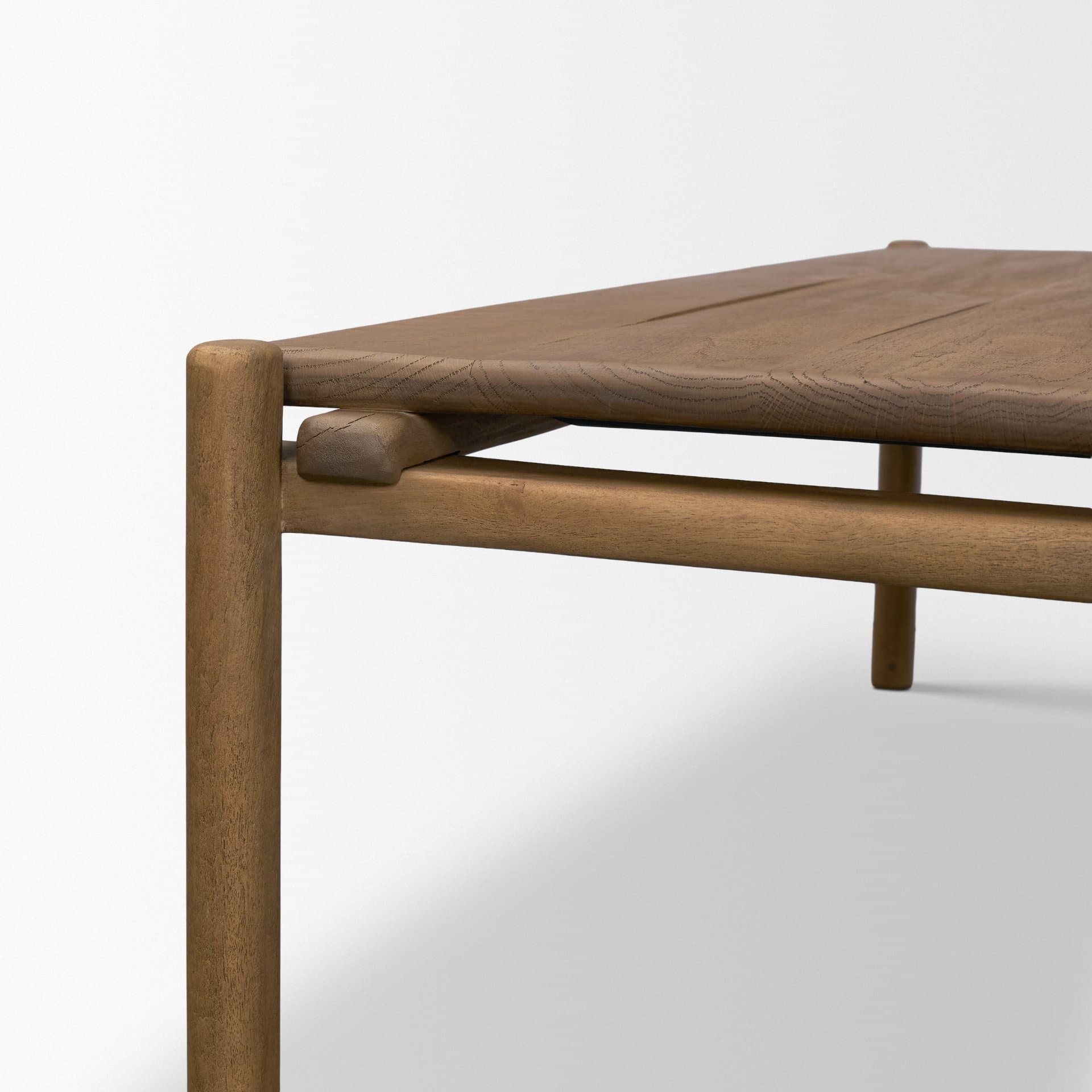Riven Oak Wood Rectangular Coffee Table — product photograph