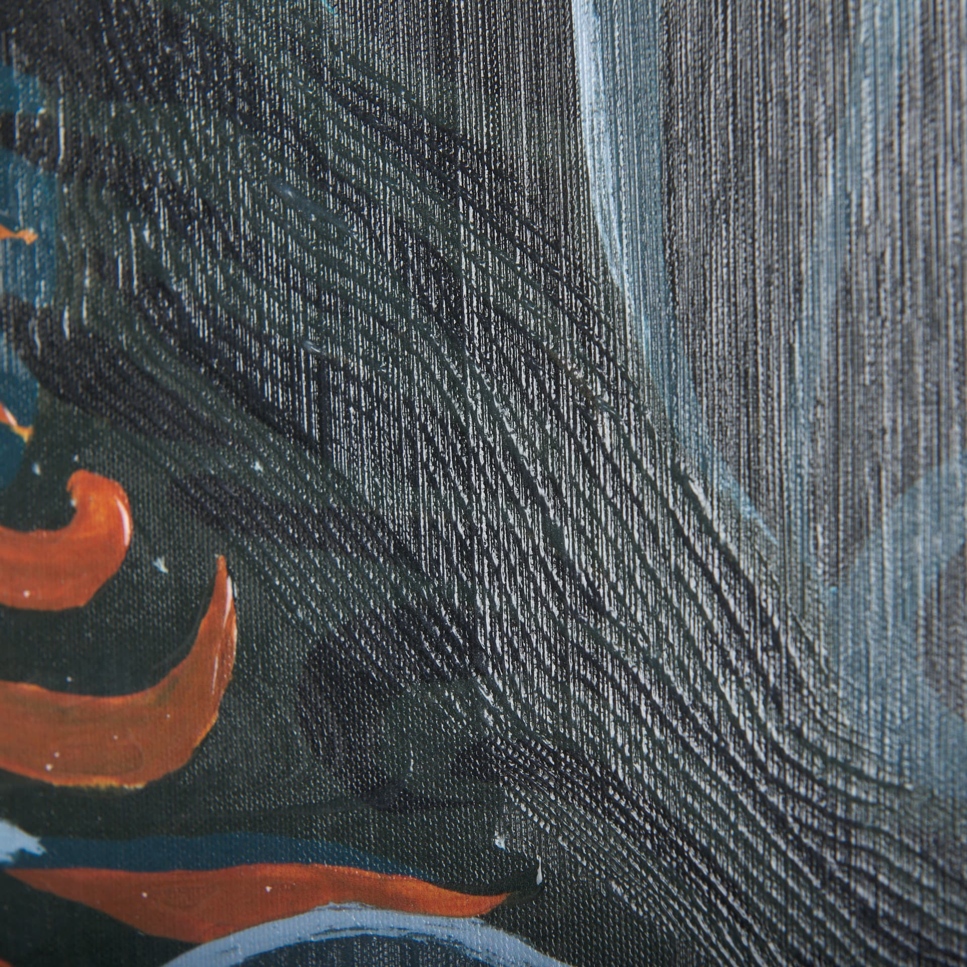 Sea bay at nitght III by Mercana Studio a Hand Embellished Textured Canvas — product photograph