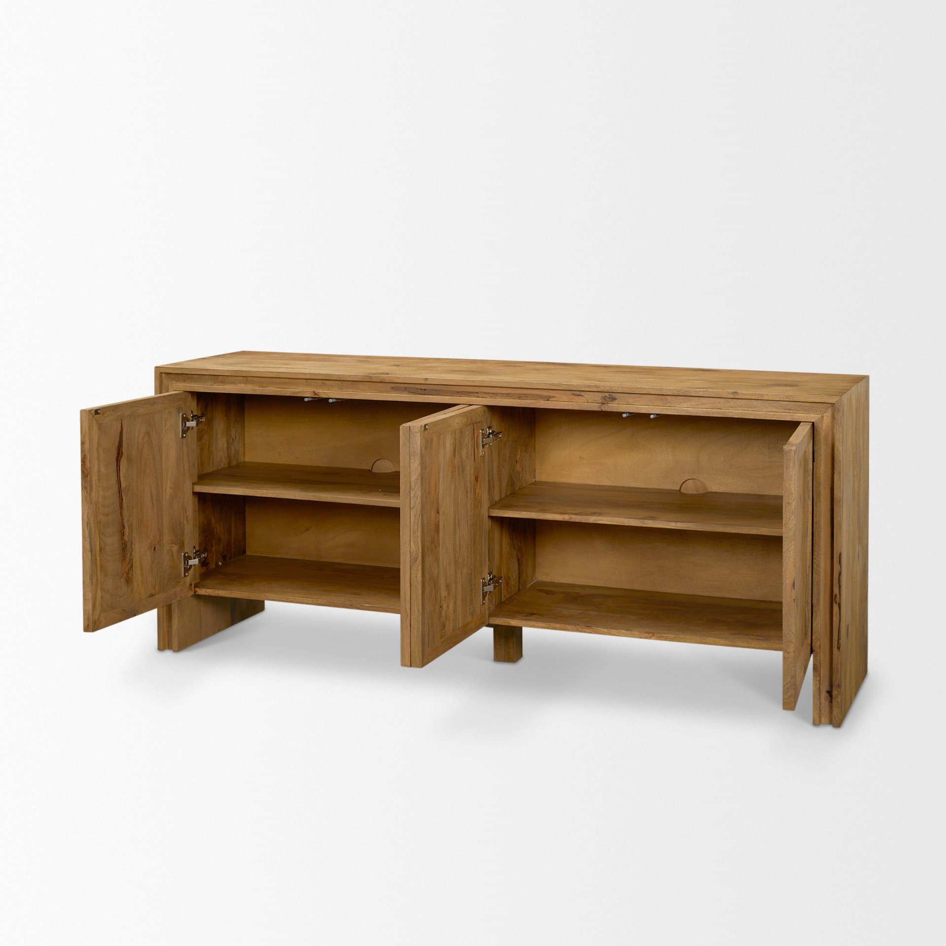 Notts Brown Wood 4-Door Closed Sideboard — product photograph