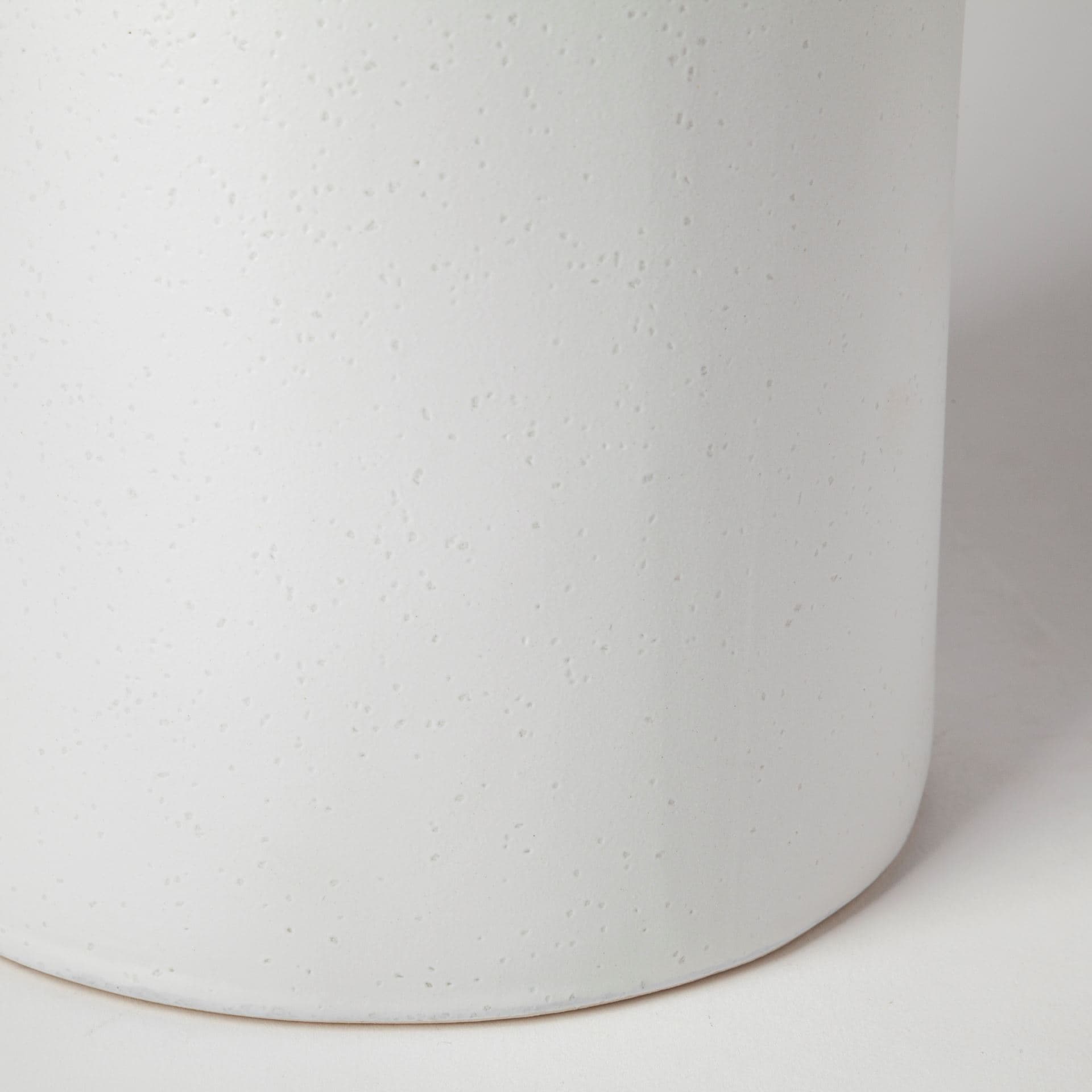 Kira I Small White Pinstripe Ceramic Vase — product photograph