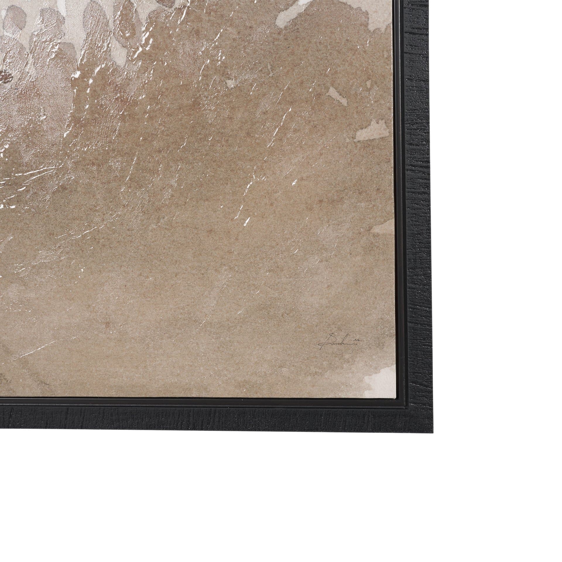 Lowland Fog B by Mercana Studio Hand-Embellished Textured Framed Canvas Artwork — product photograph