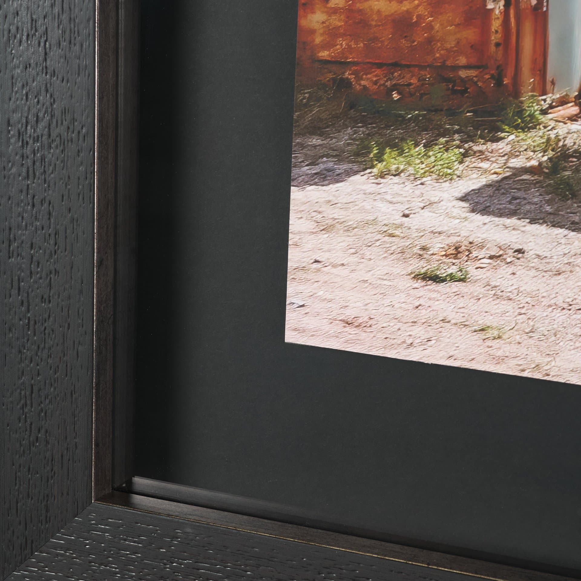 Gas Pumps by Richard Silver Hand Embelished Framed Art Print Matted under Glass — product photograph